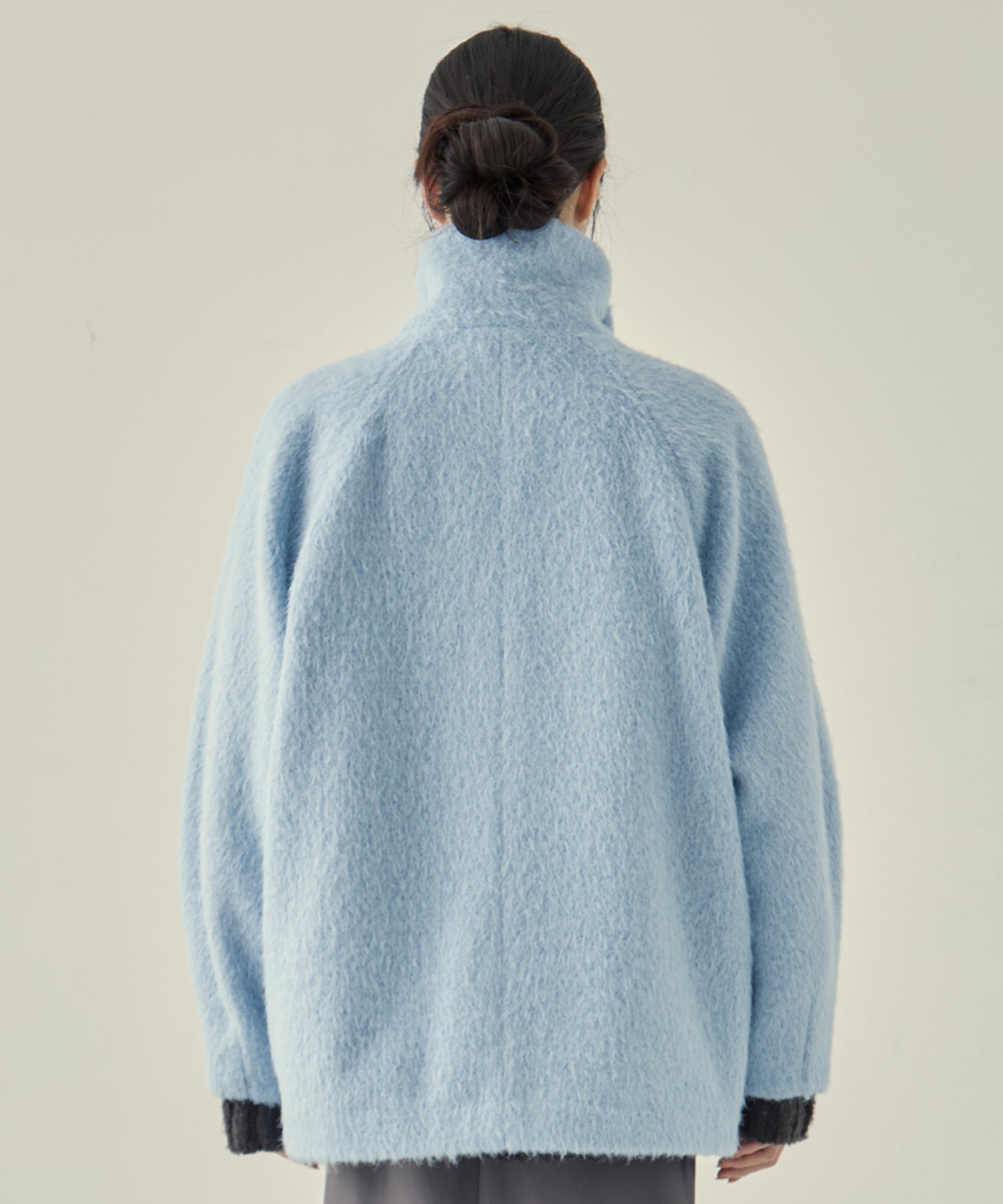 【WEB限定カラー】STAND COLLAR SHAGGY MIDDLE COAT STUDIOUS