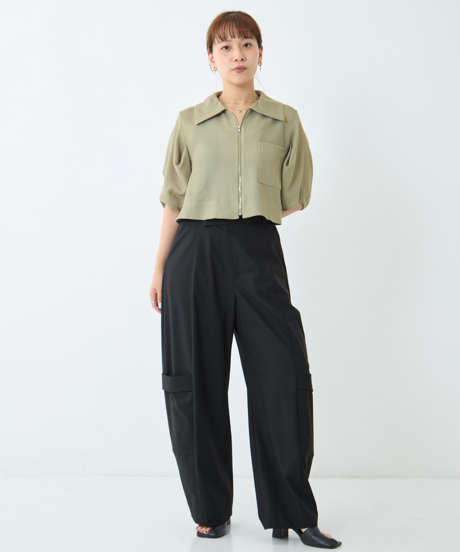 Washable Mesh Blouson STUDIOUS