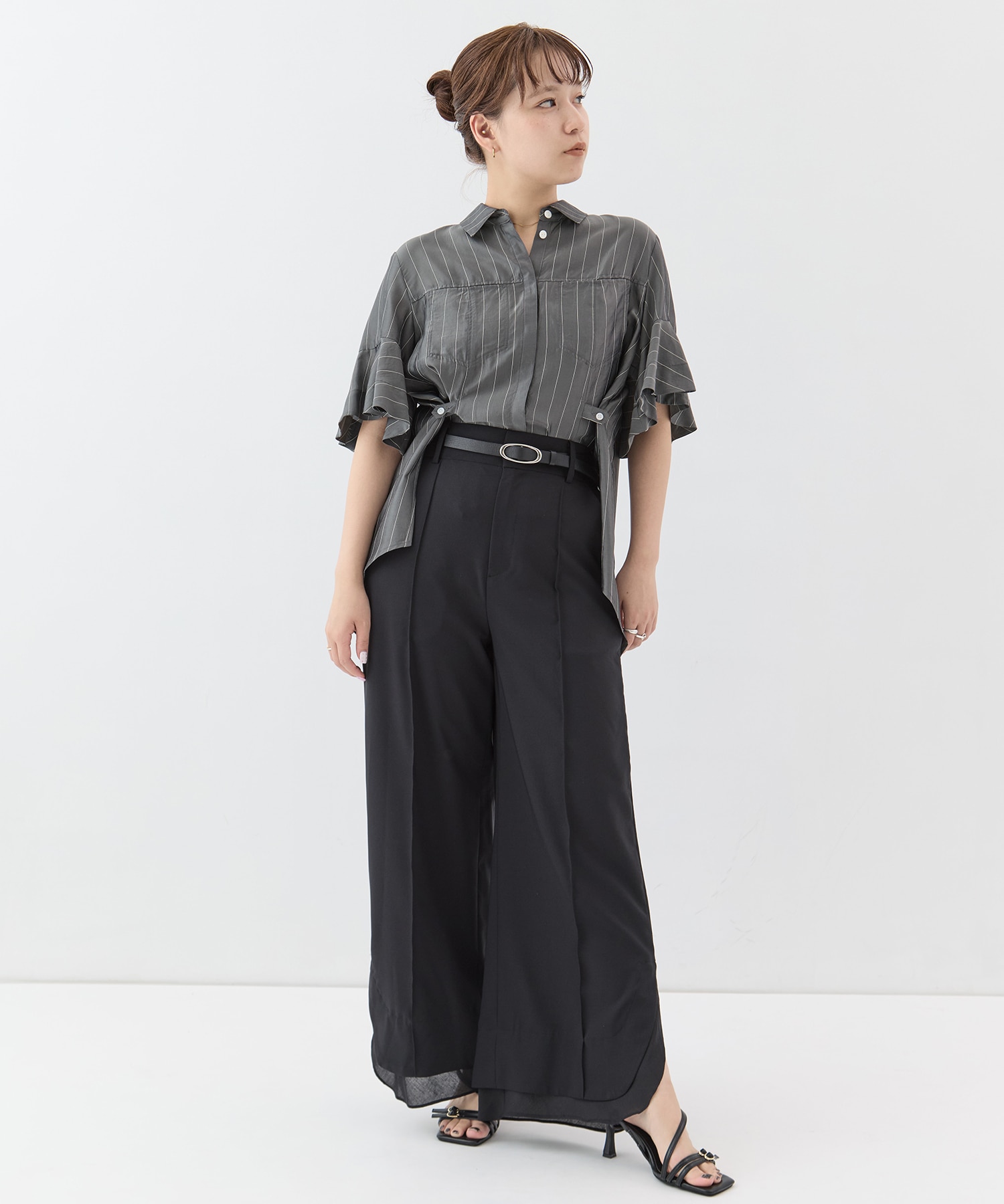 Hem Flare 2way Blouse STUDIOUS