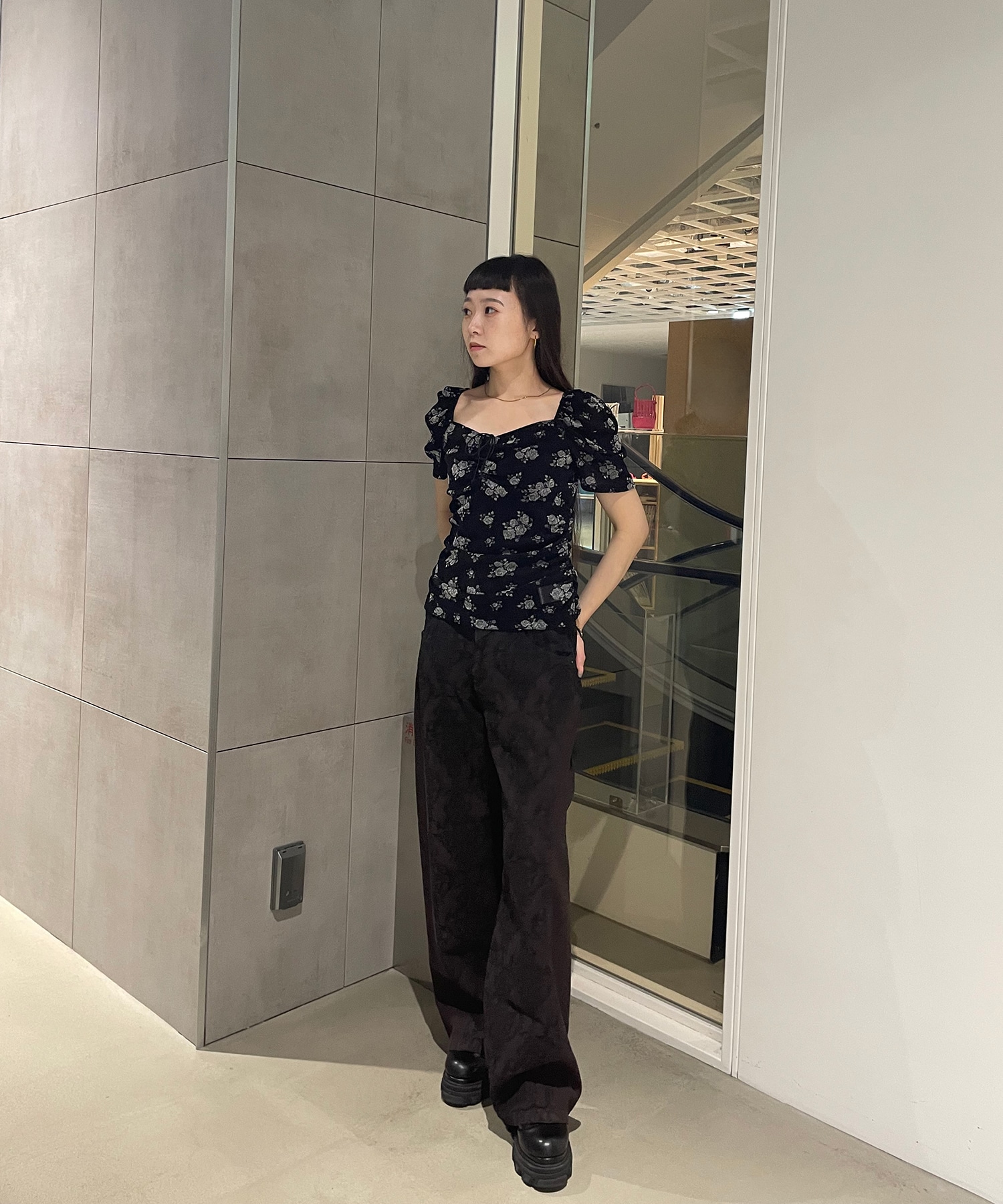 別注 VELOUR ROSE TEE FETICO