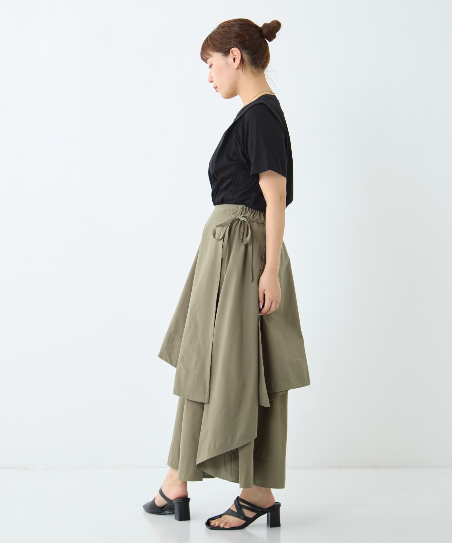 Asymmetry Wrap Layer Skirt STUDIOUS