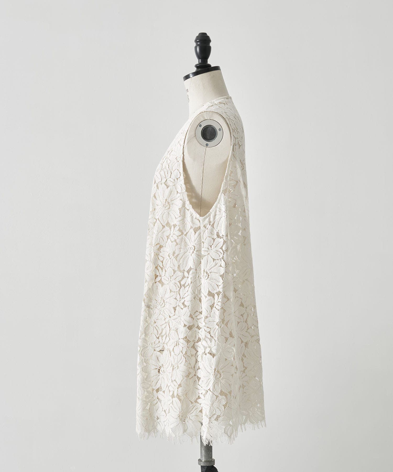 MELANGE LACE VEST LAYERED JACKET AMERI