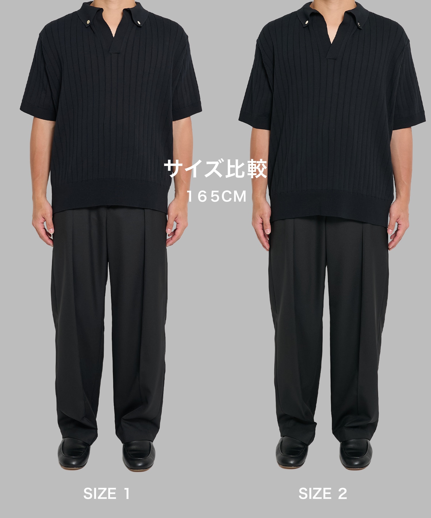 Wide Rib Skipper Collar Short Sleeve Knit CULLNI