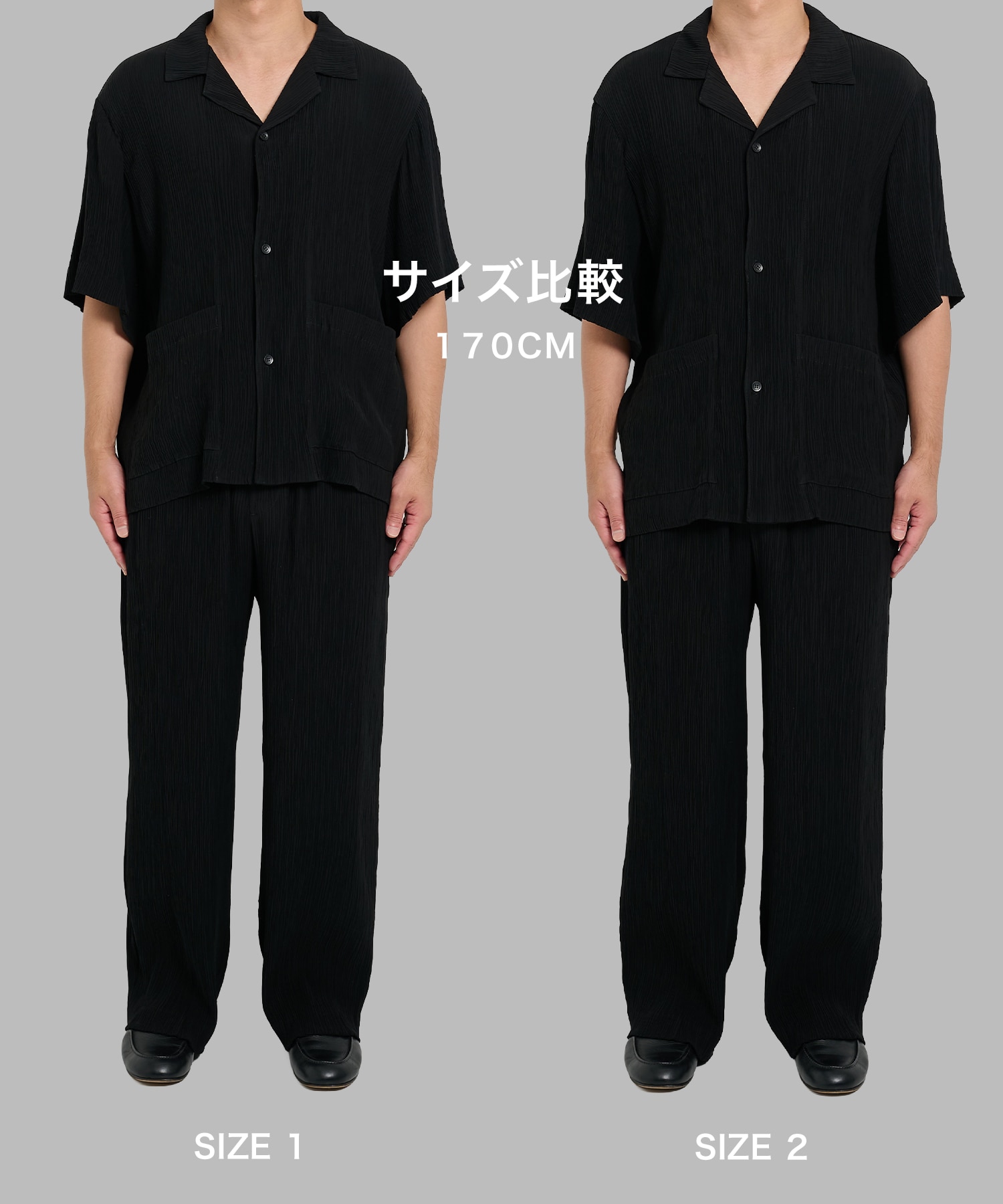 Silky Pleats Open Shirts STUDIOUS