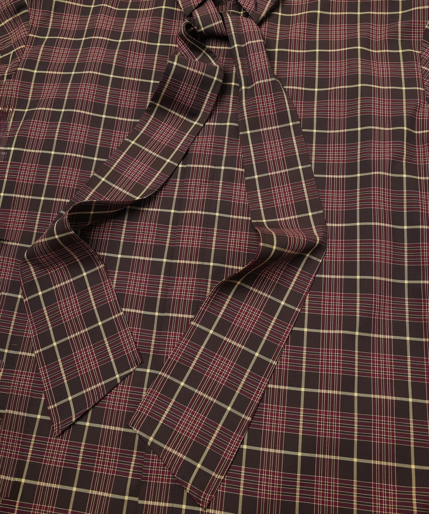 Tartan Check Bow-Tie Long Sleeve Shirt CULLNI