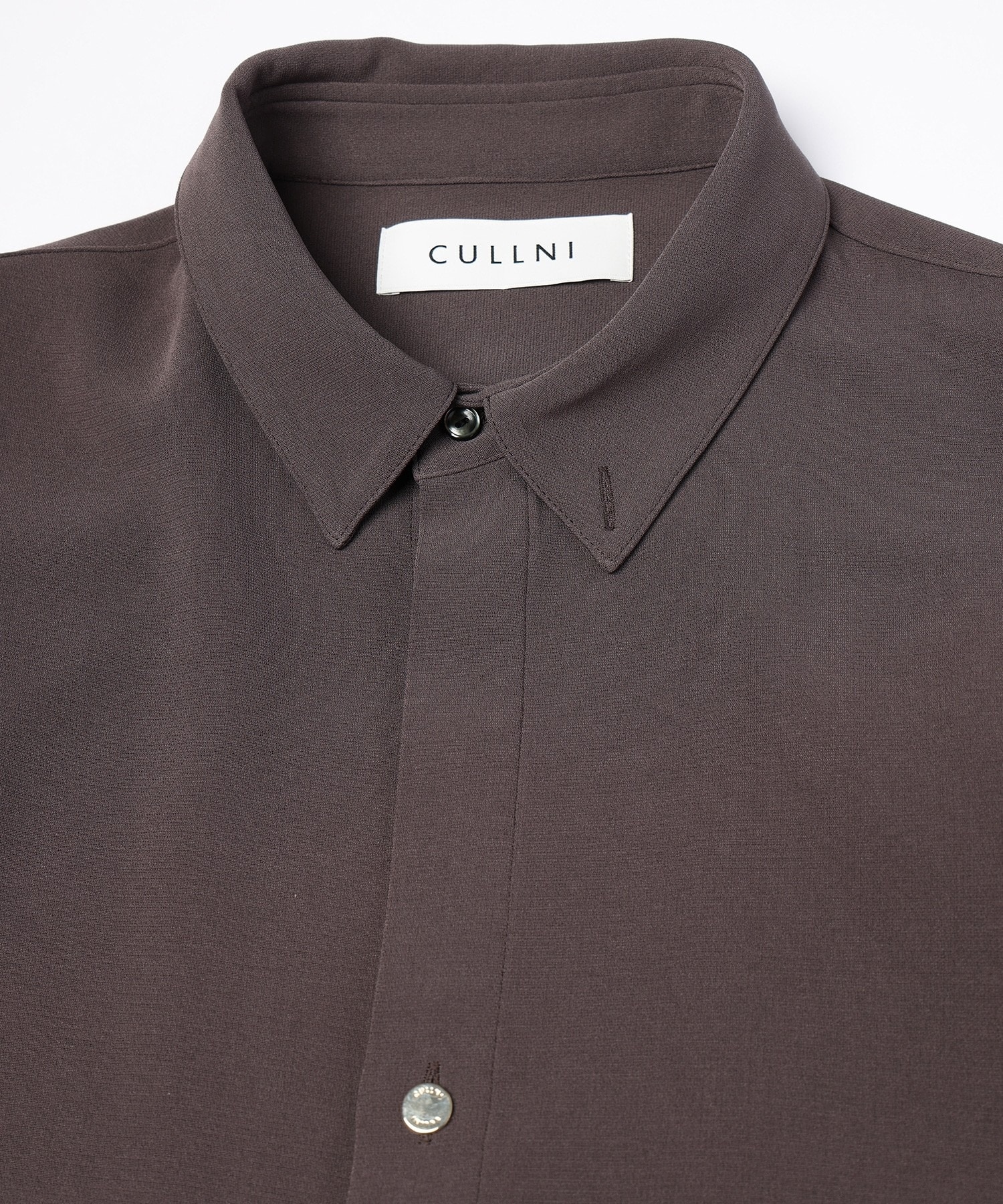 Triacetate Airy Cloth Long Sleeve Shirt Blouson CULLNI