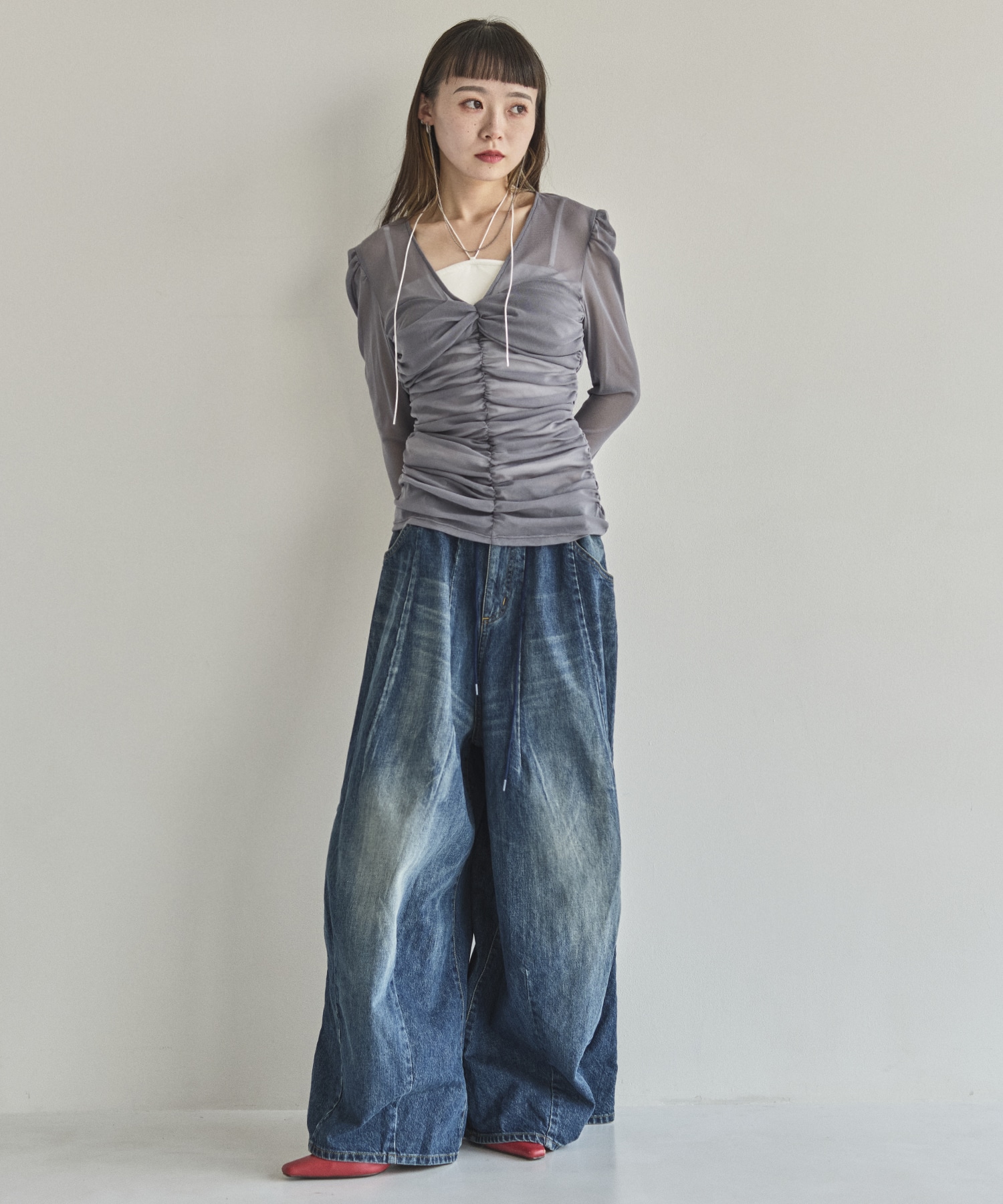別注TULLE GATHERED TOP FETICO