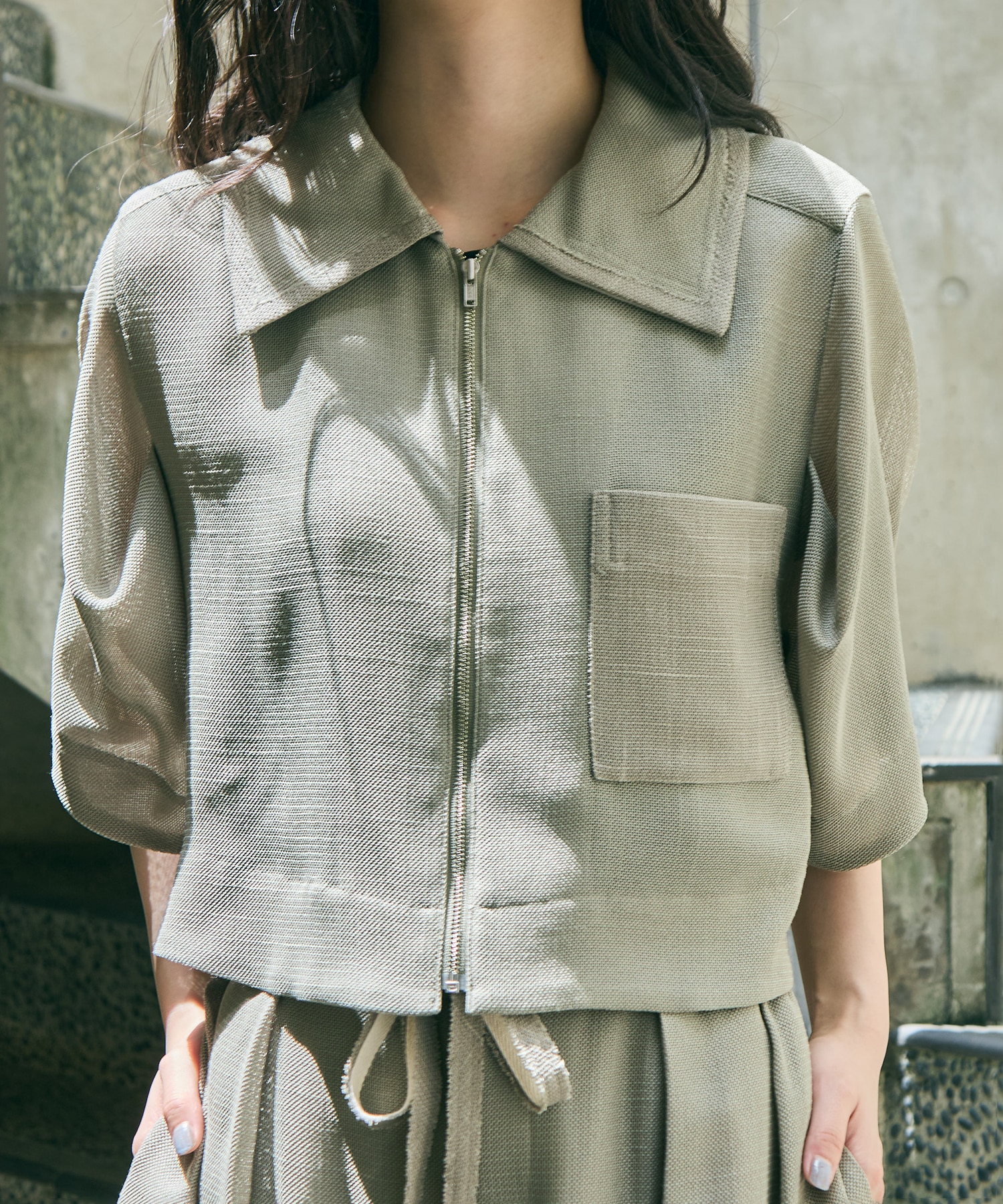 Washable Mesh Shirt Blouson STUDIOUS