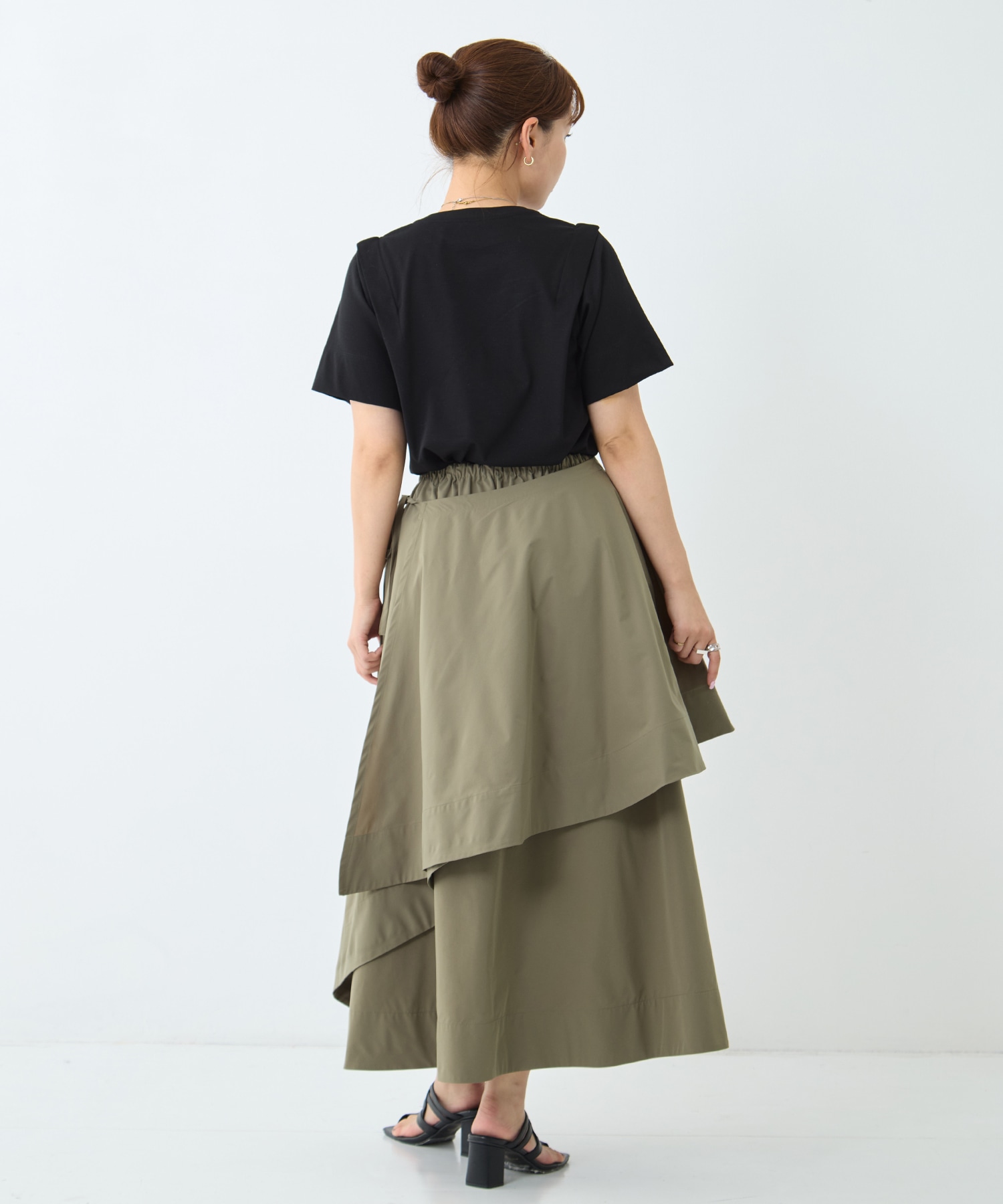 Asymmetry Wrap Layer Skirt STUDIOUS