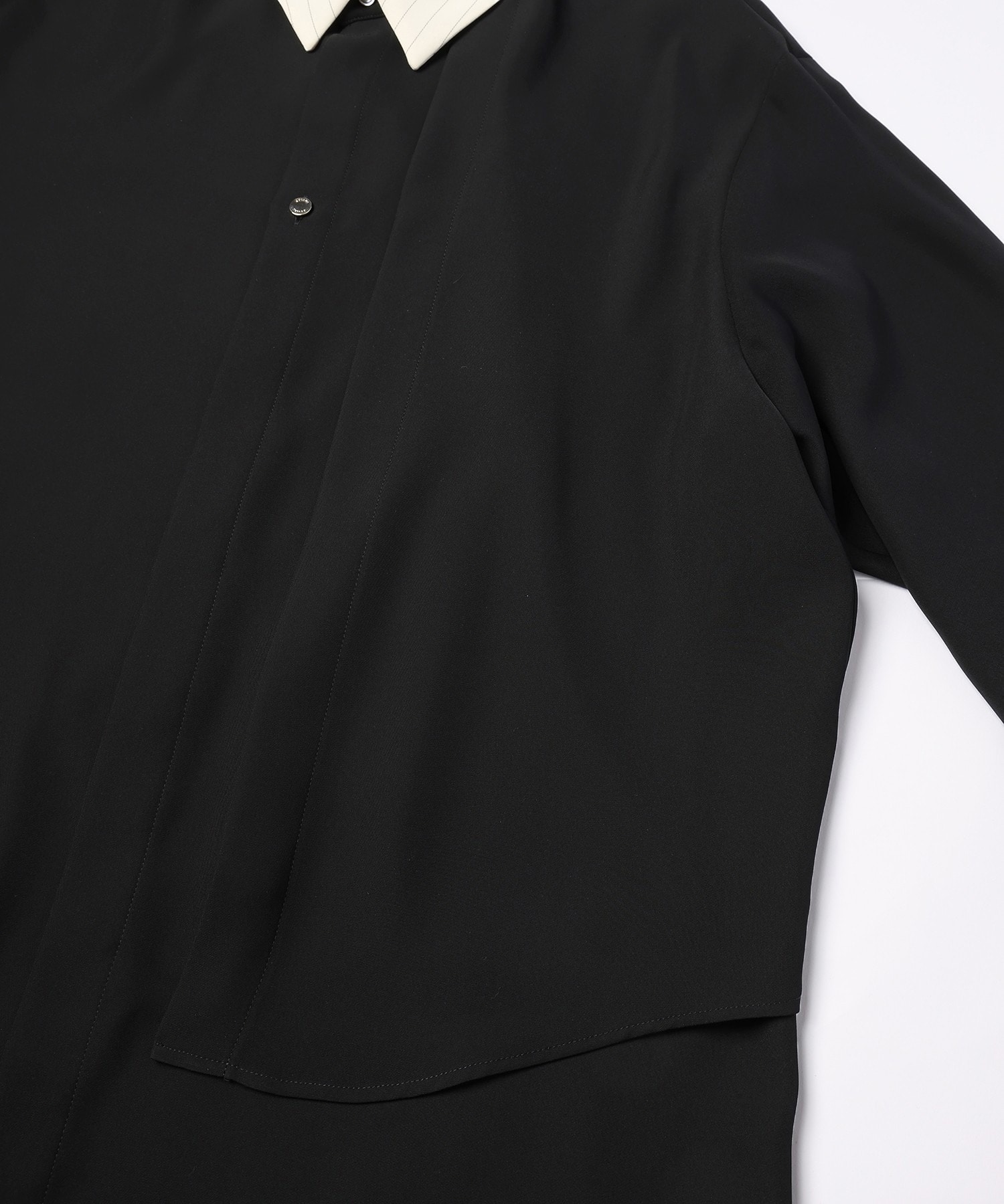 Double Satin Asymmetrical Layered Shirt CULLNI