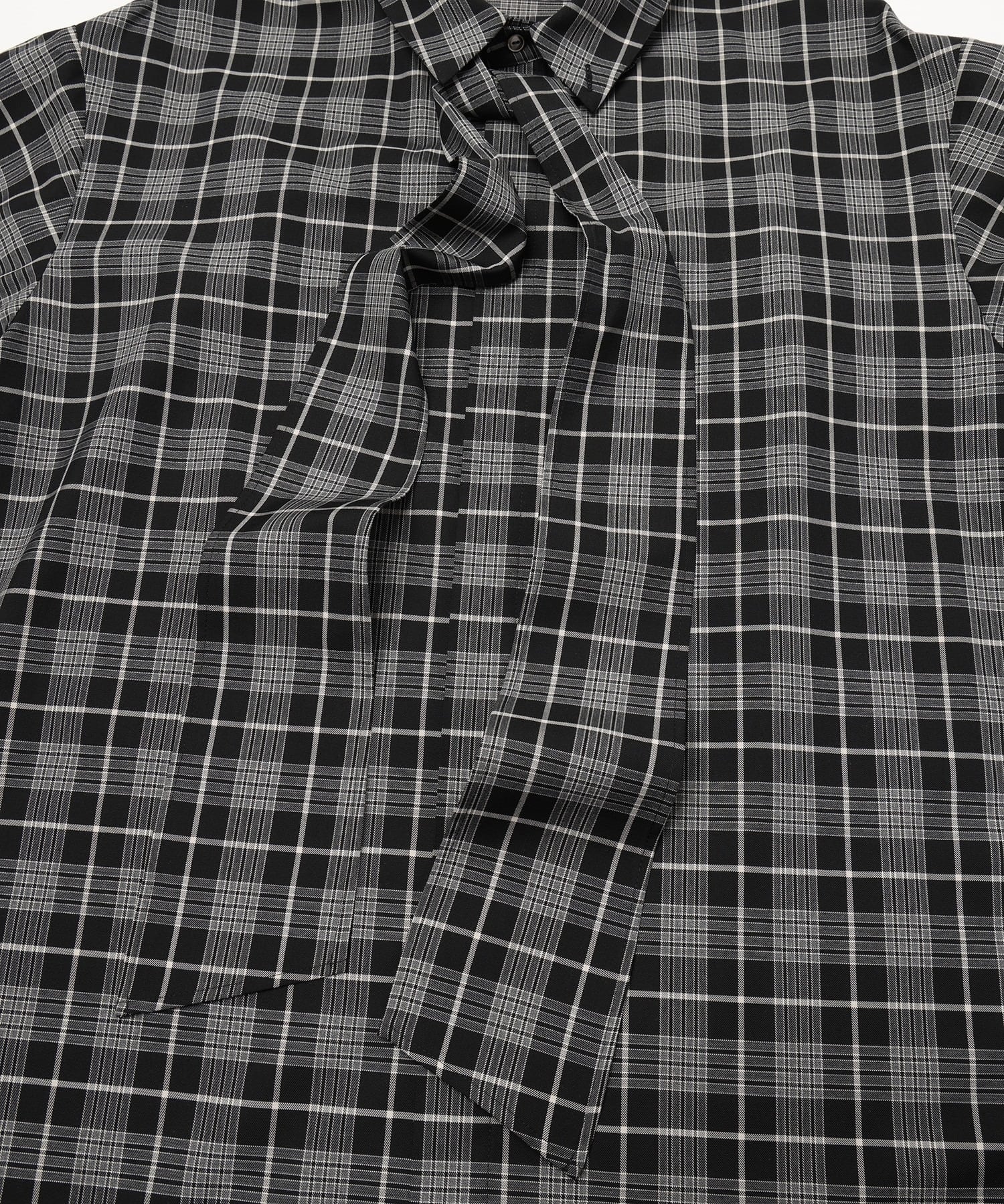 Tartan Check Bow-Tie Long Sleeve Shirt CULLNI