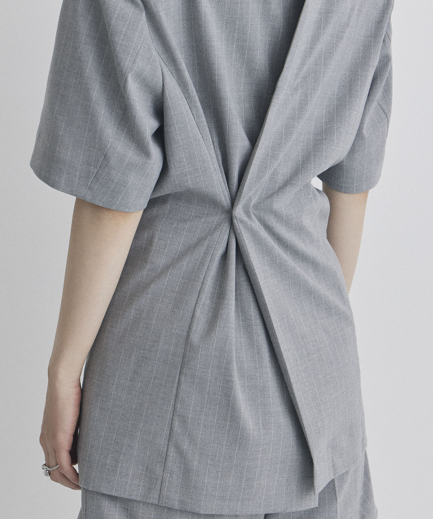 Pinstripe Half Sleeve Jacket STUDIOUS
