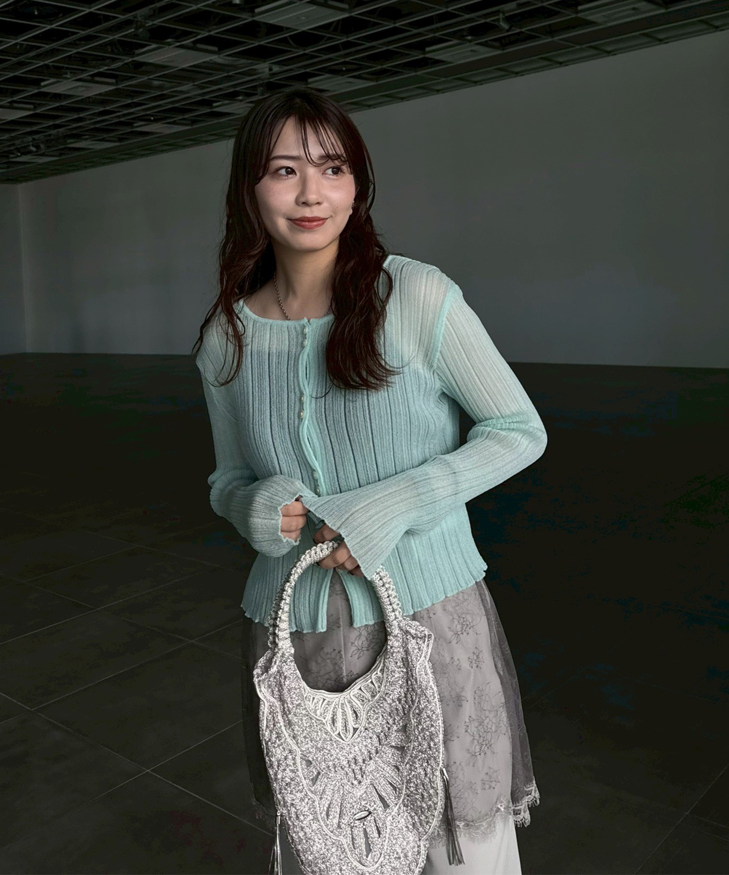 SHEER RANDOM LIB KNIT STUDIOUS