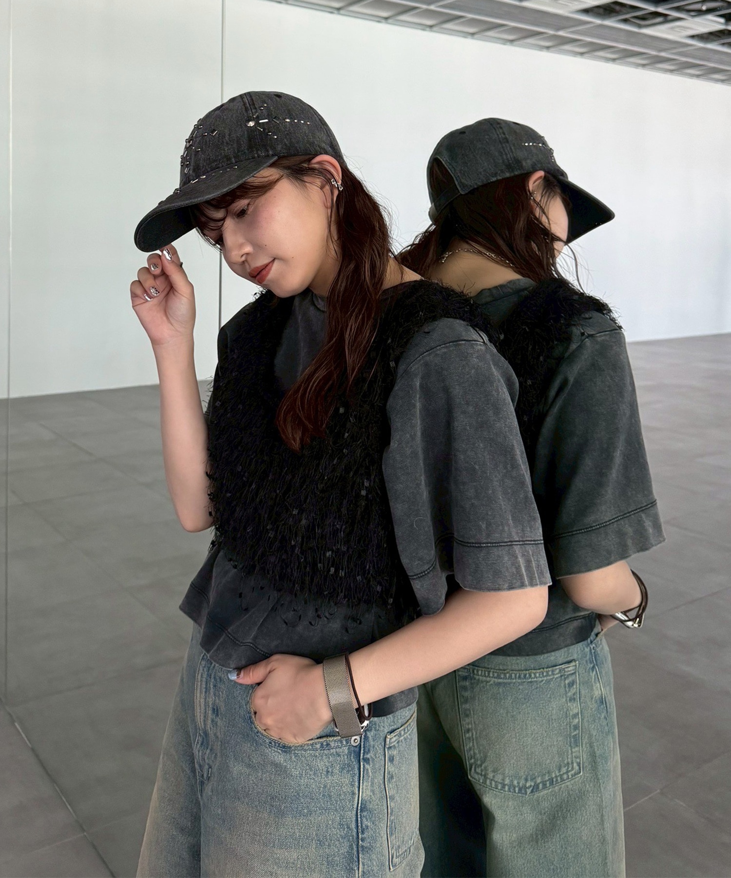 別注silver metal cross cap tanakadaisuke