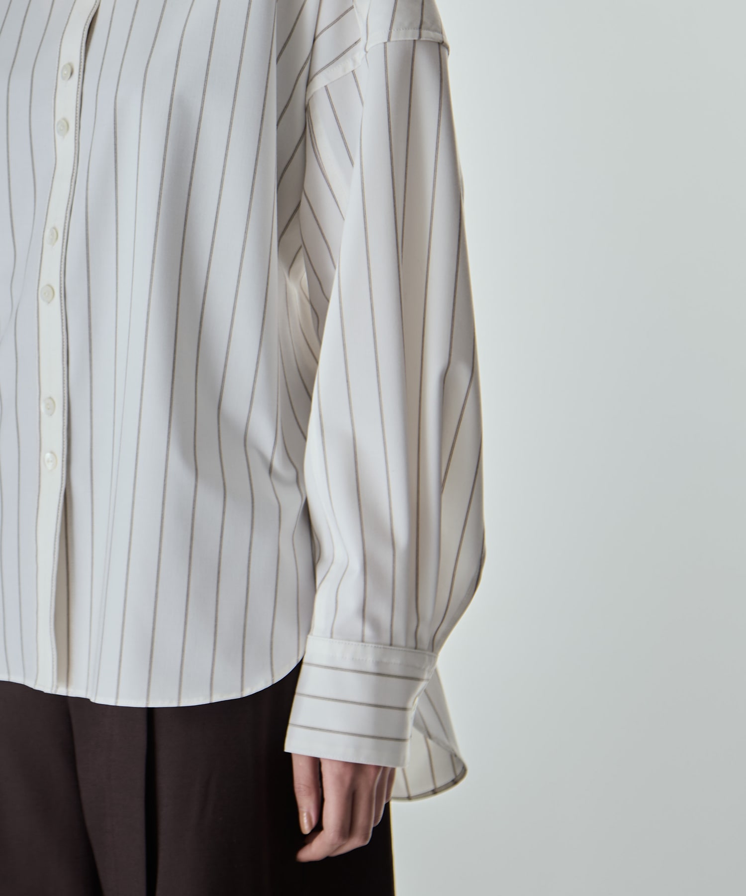 Wide Stripe 2way Shirt STUDIOUS
