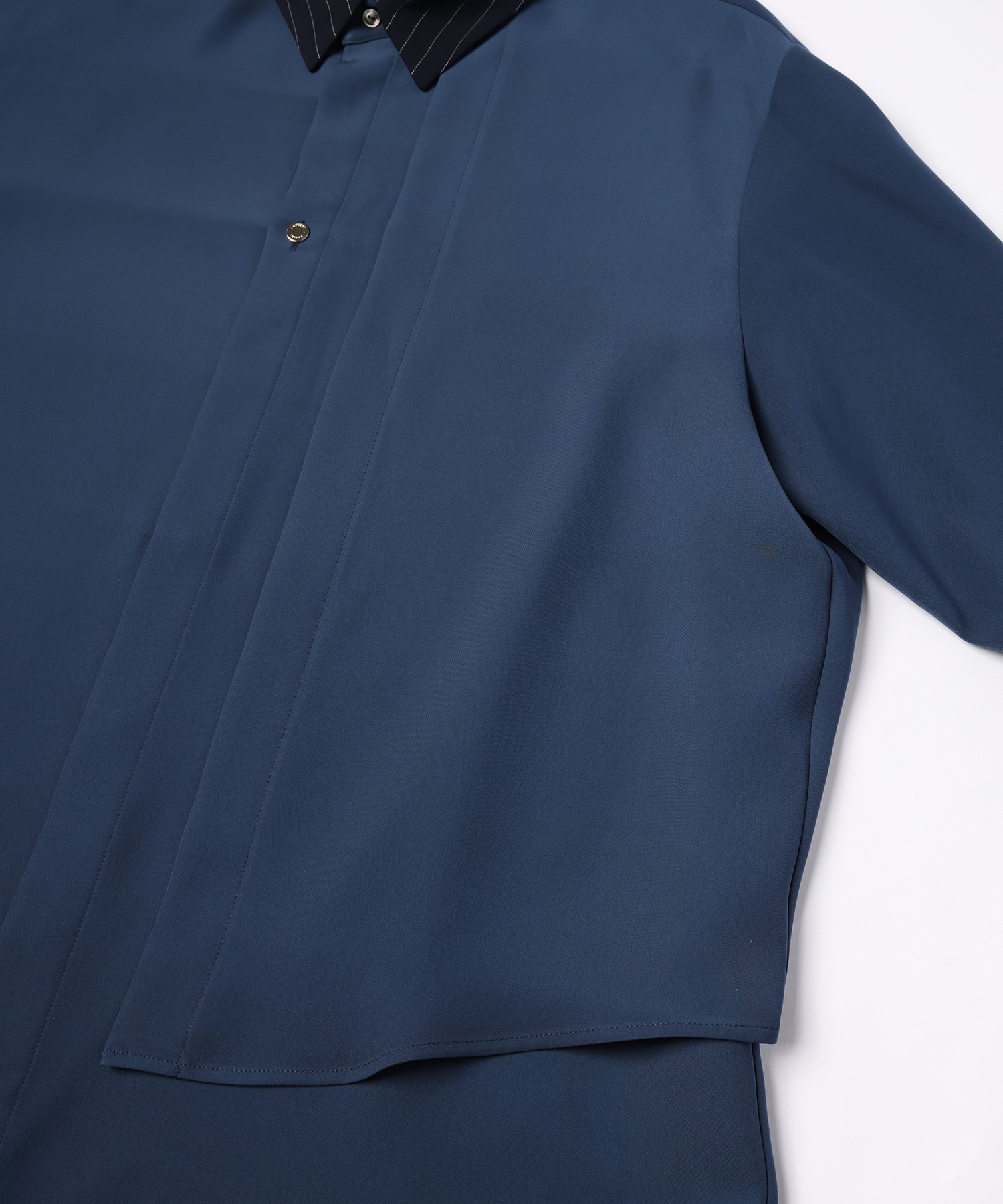 Double Satin Asymmetrical Layered Shirt CULLNI