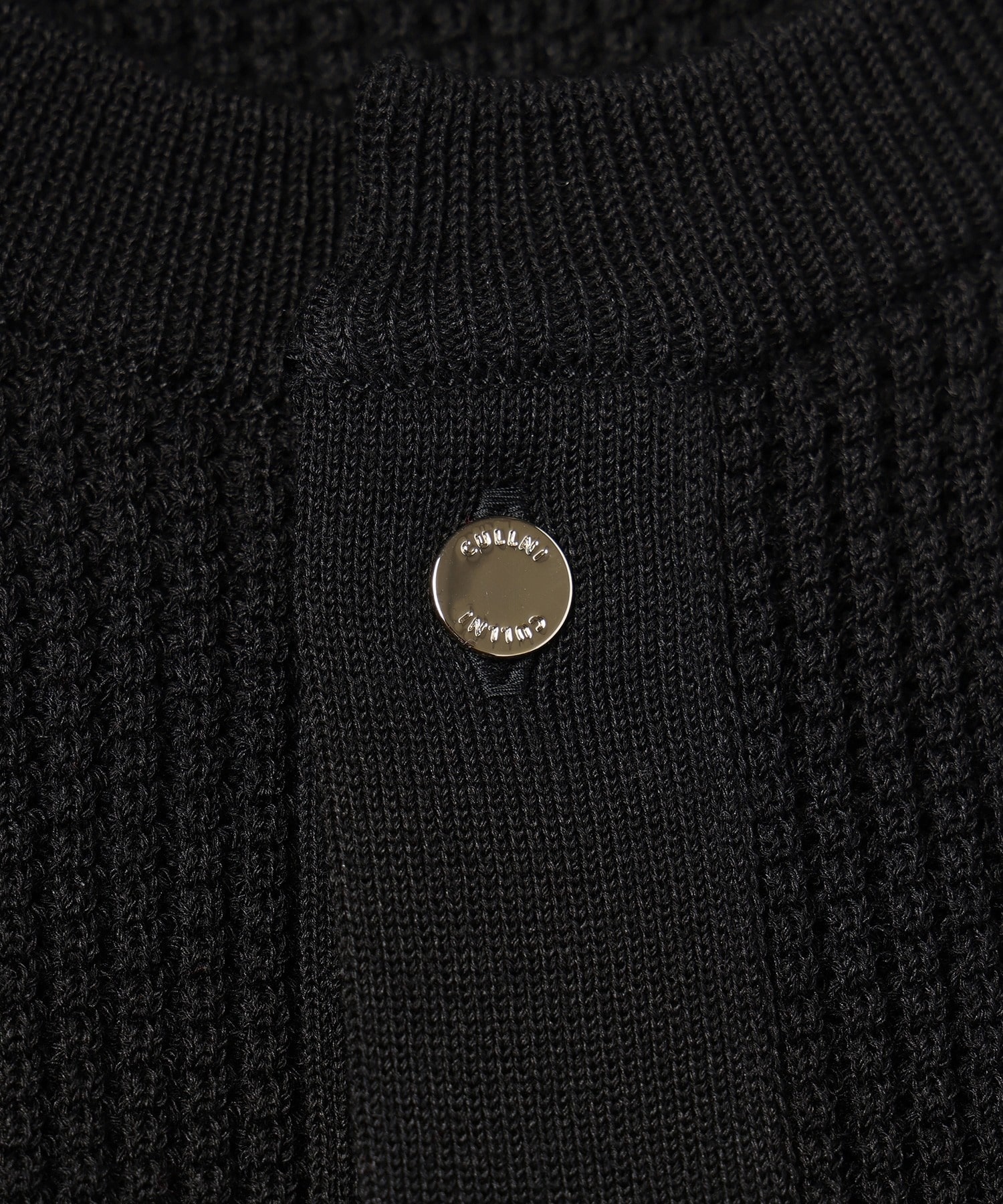 Organic Cotton Waffle Minimal Henley Neck Knit Pullover CULLNI