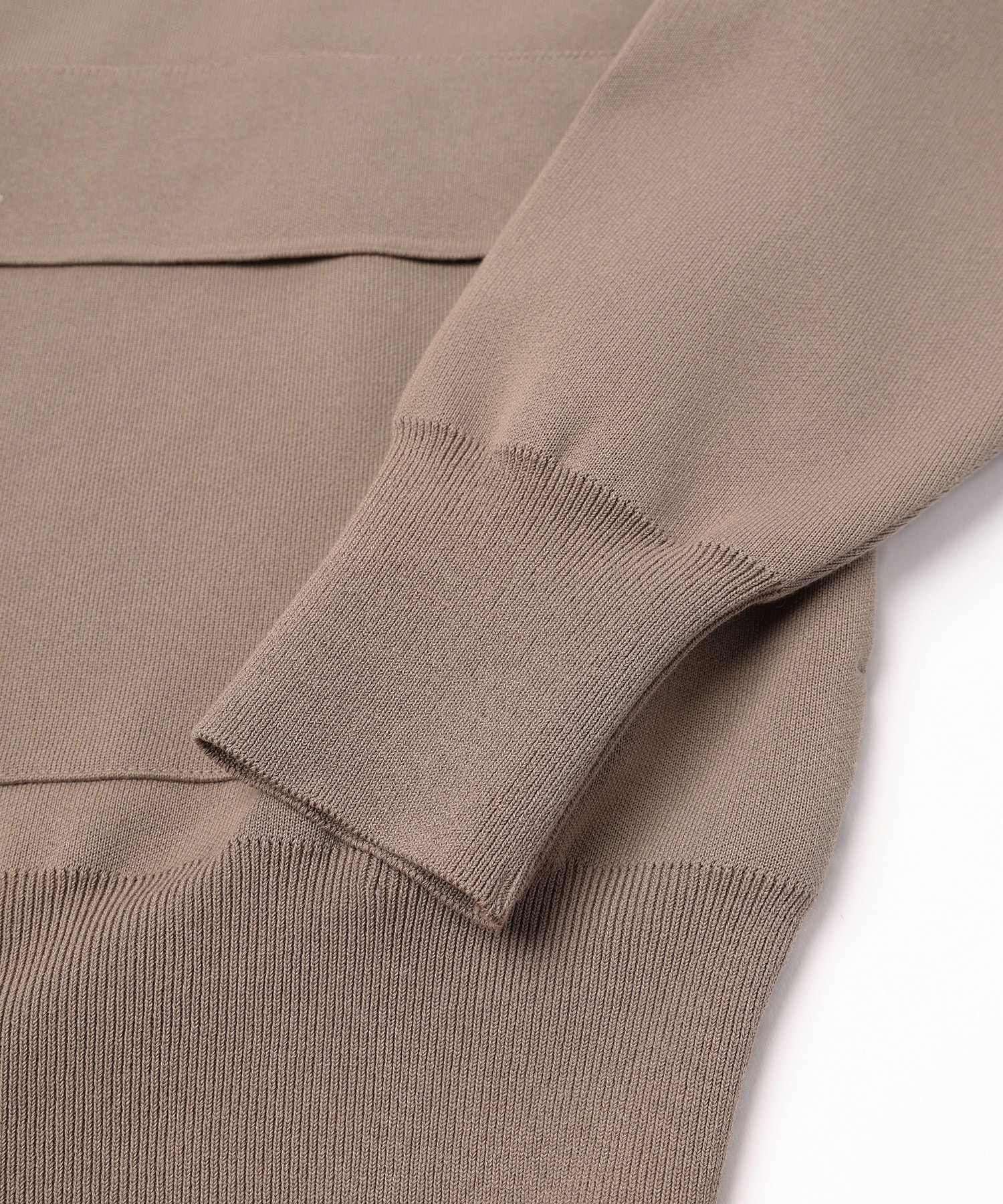 Organic Cotton Smooth Knit Big Pocket Zip Jacket CULLNI