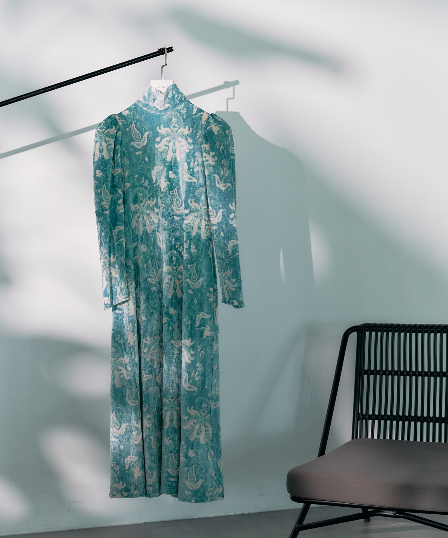 商品別注 Velour Jersey High Neck Dress