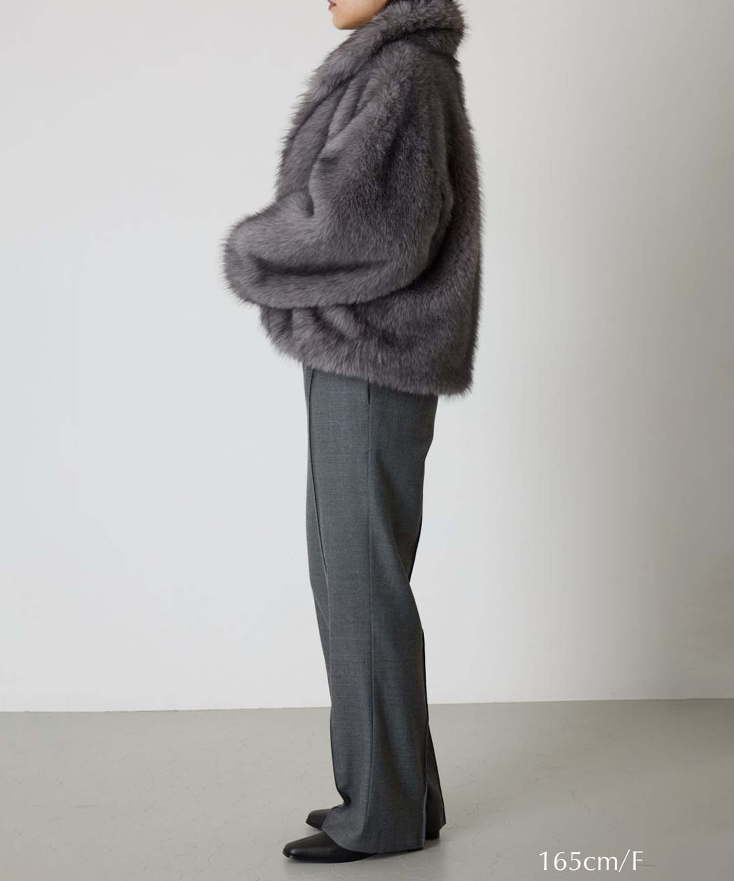 High collar faux fur jacket RIM.ARK