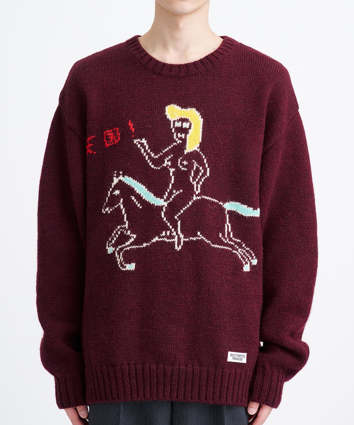 INTARSIA CREW NECK SWEATER WACKO MARIA