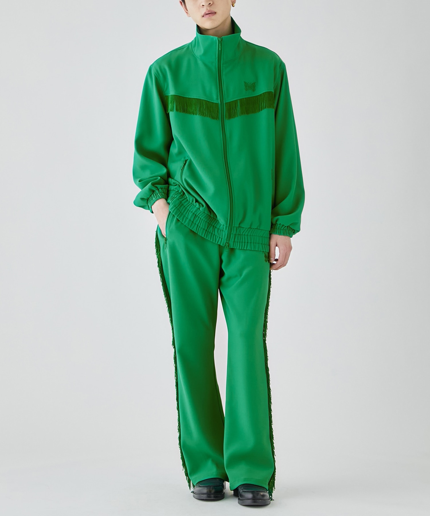 Fringe Boot-Cut Track Pant - Poly Kersey NEEDLES