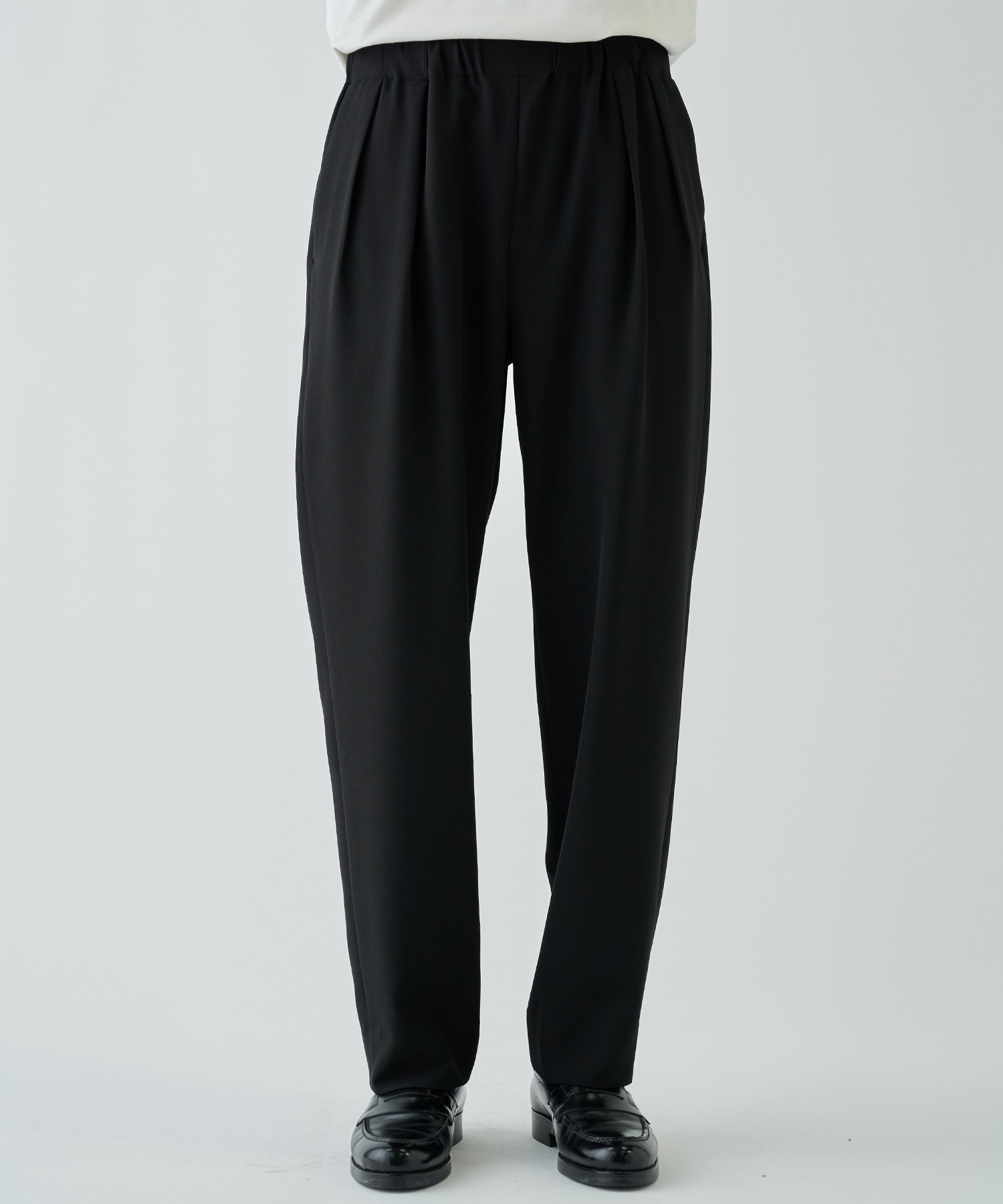 Stretch Twill  2 Tuck Wide Easy Pants CULLNI