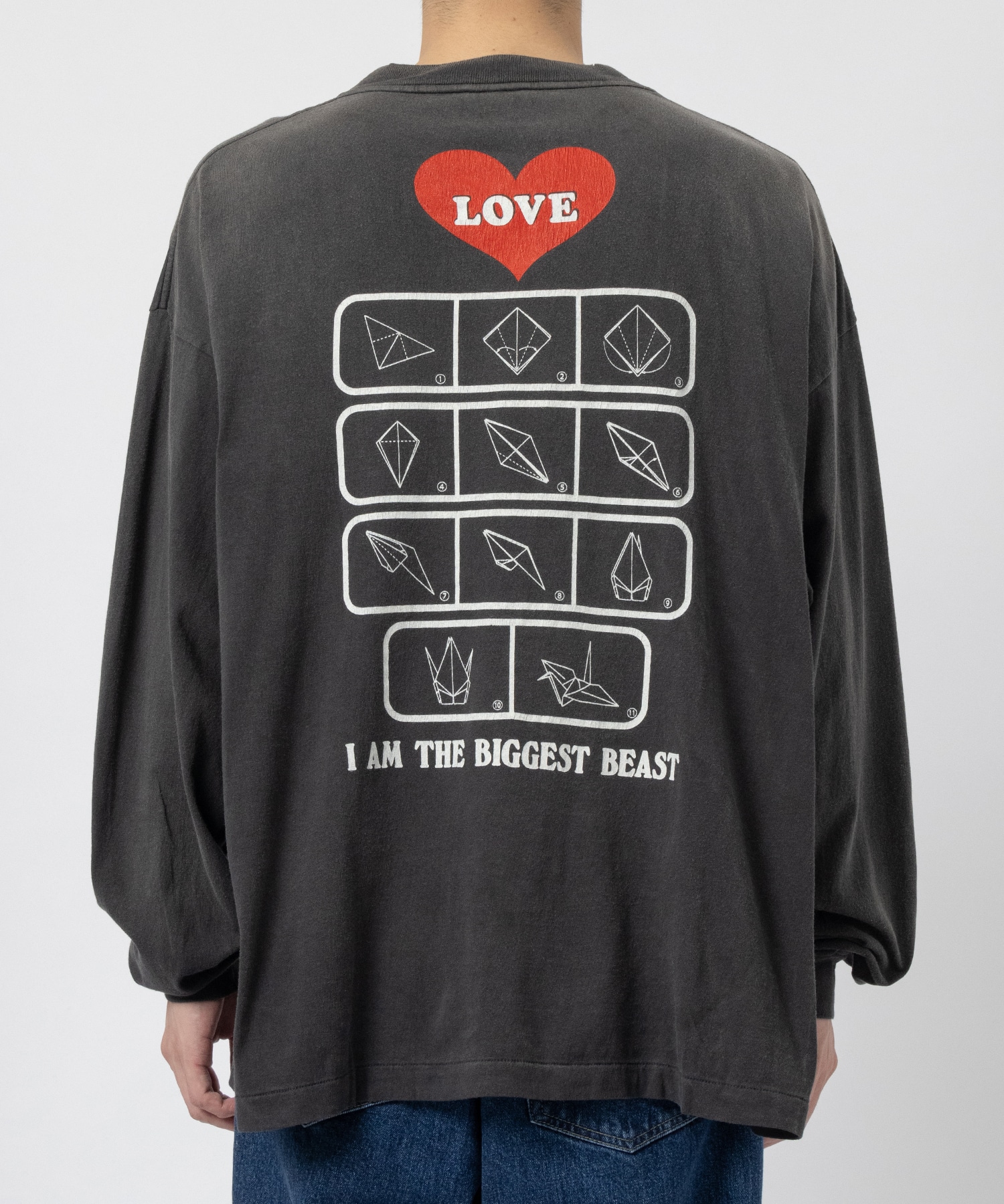 SM-YS1-0000-014/LS TEE/LOVE/BLACK SAINT M××××××