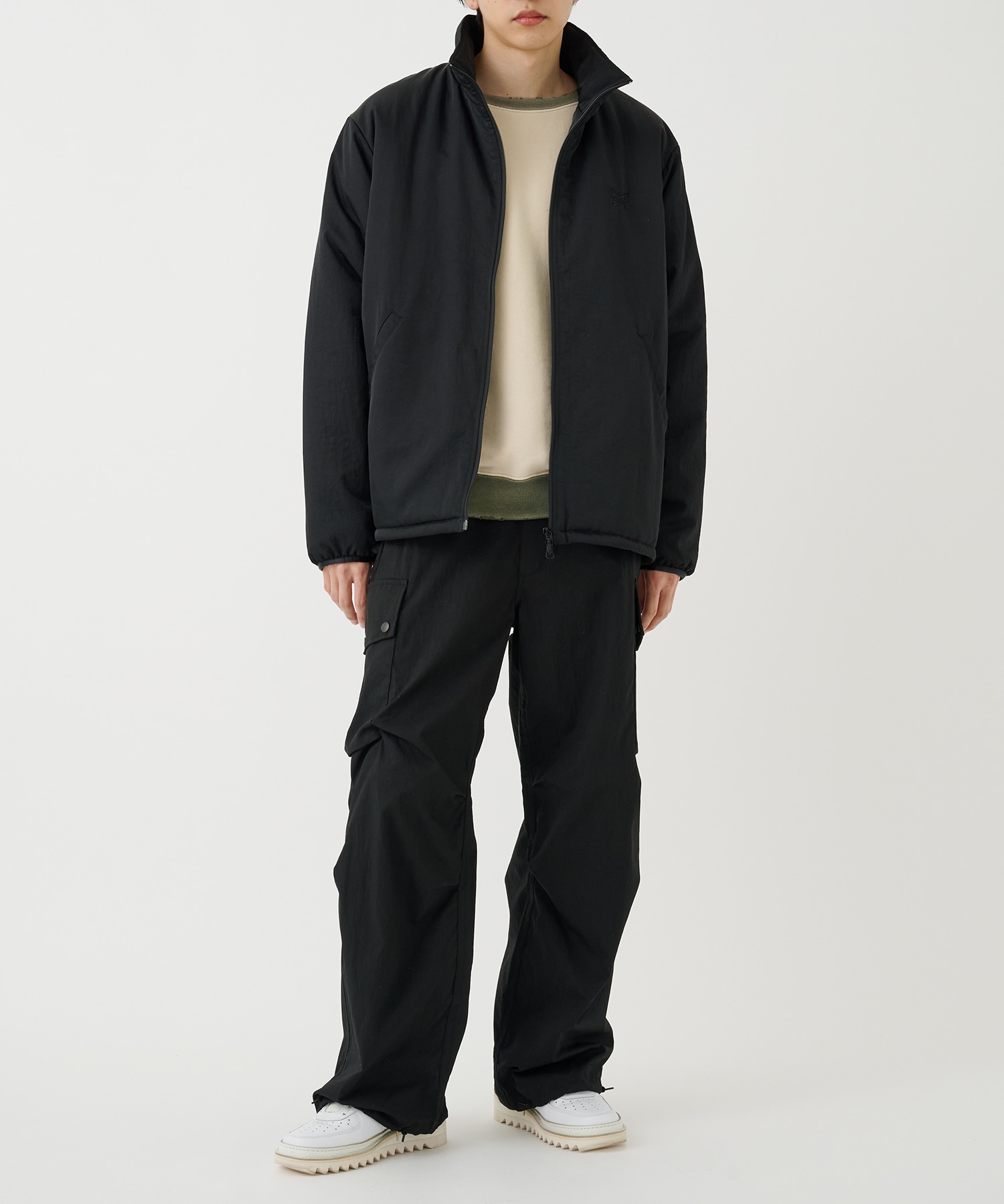 2-Tone Crew Neck Sweat Shirt - Cotton French Terry NEEDLES