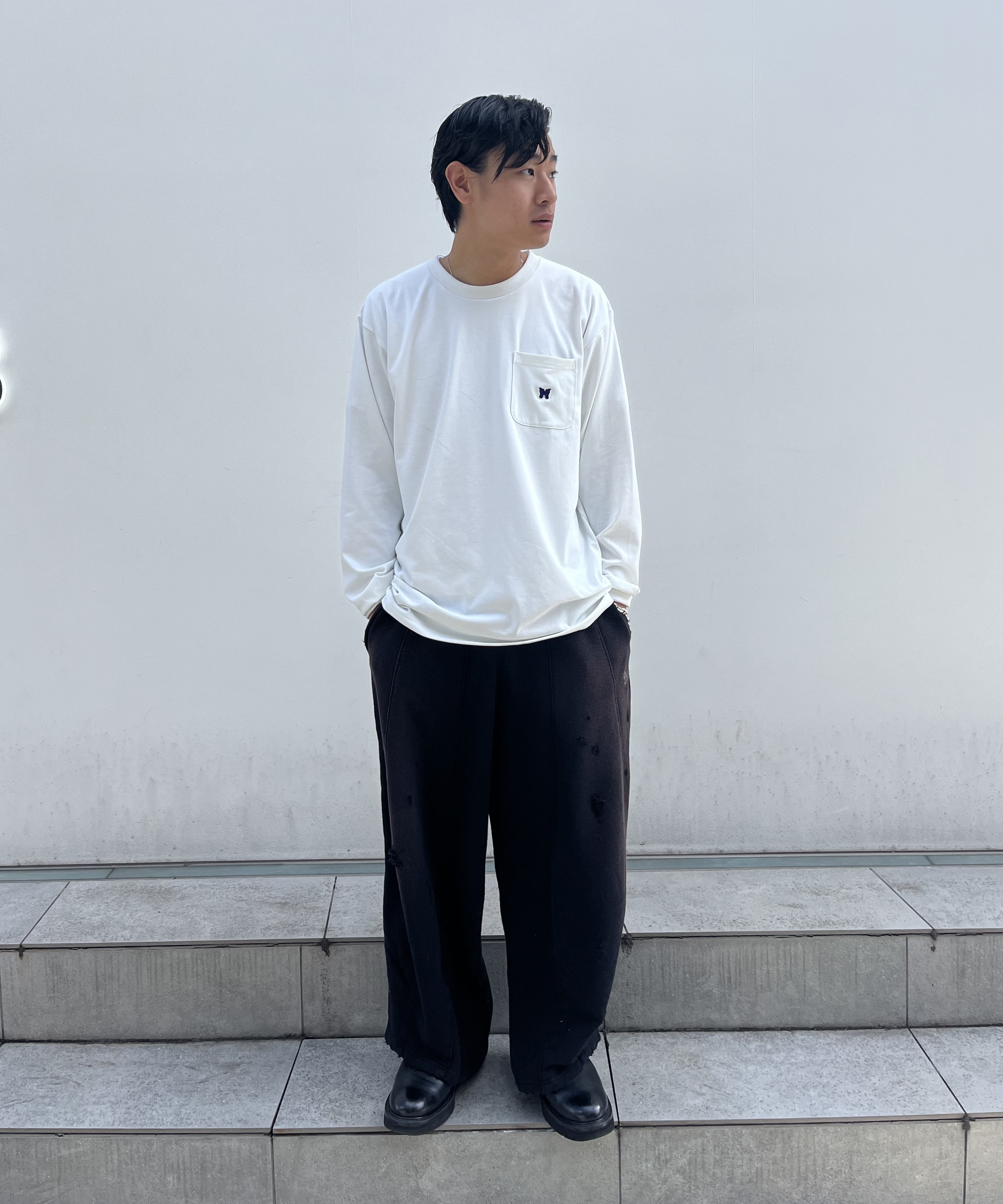 L/S Crew Neck Tee - Poly Jersey NEEDLES