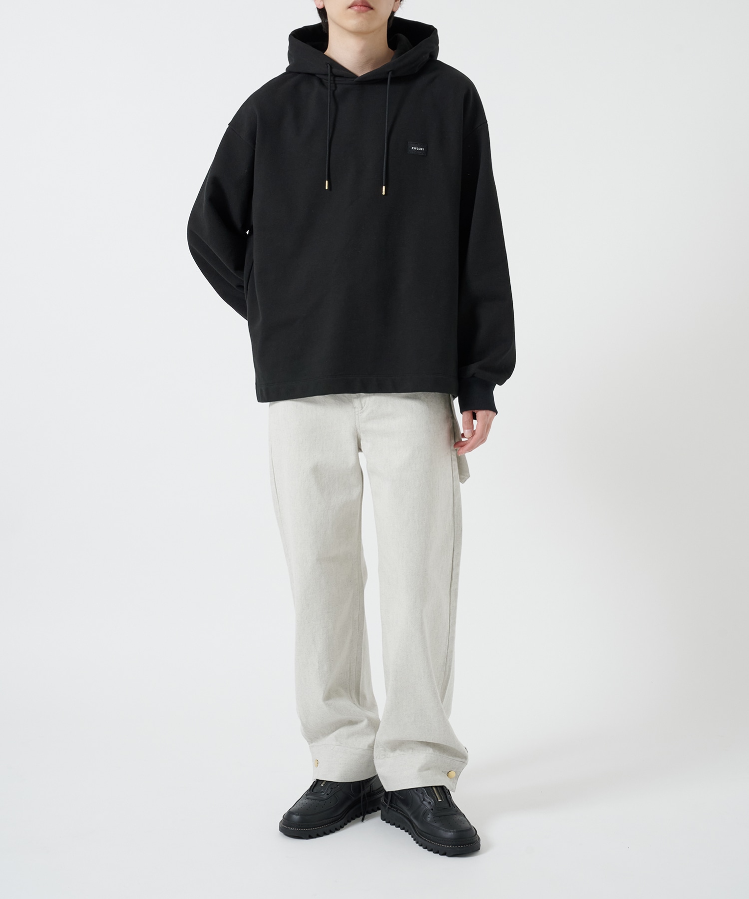 French Terry Embroidery Patch Hoodie CULLNI