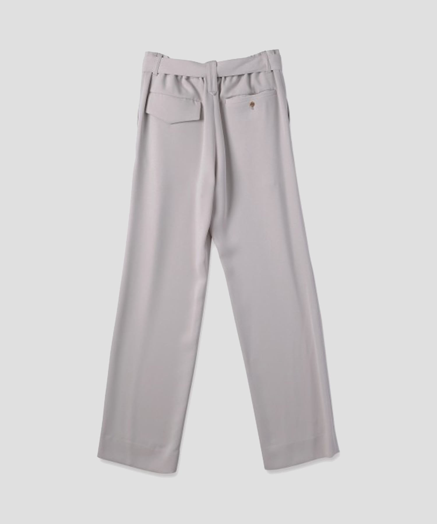 Double Satin 1Tuck Pant with Long Belt CULLNI
