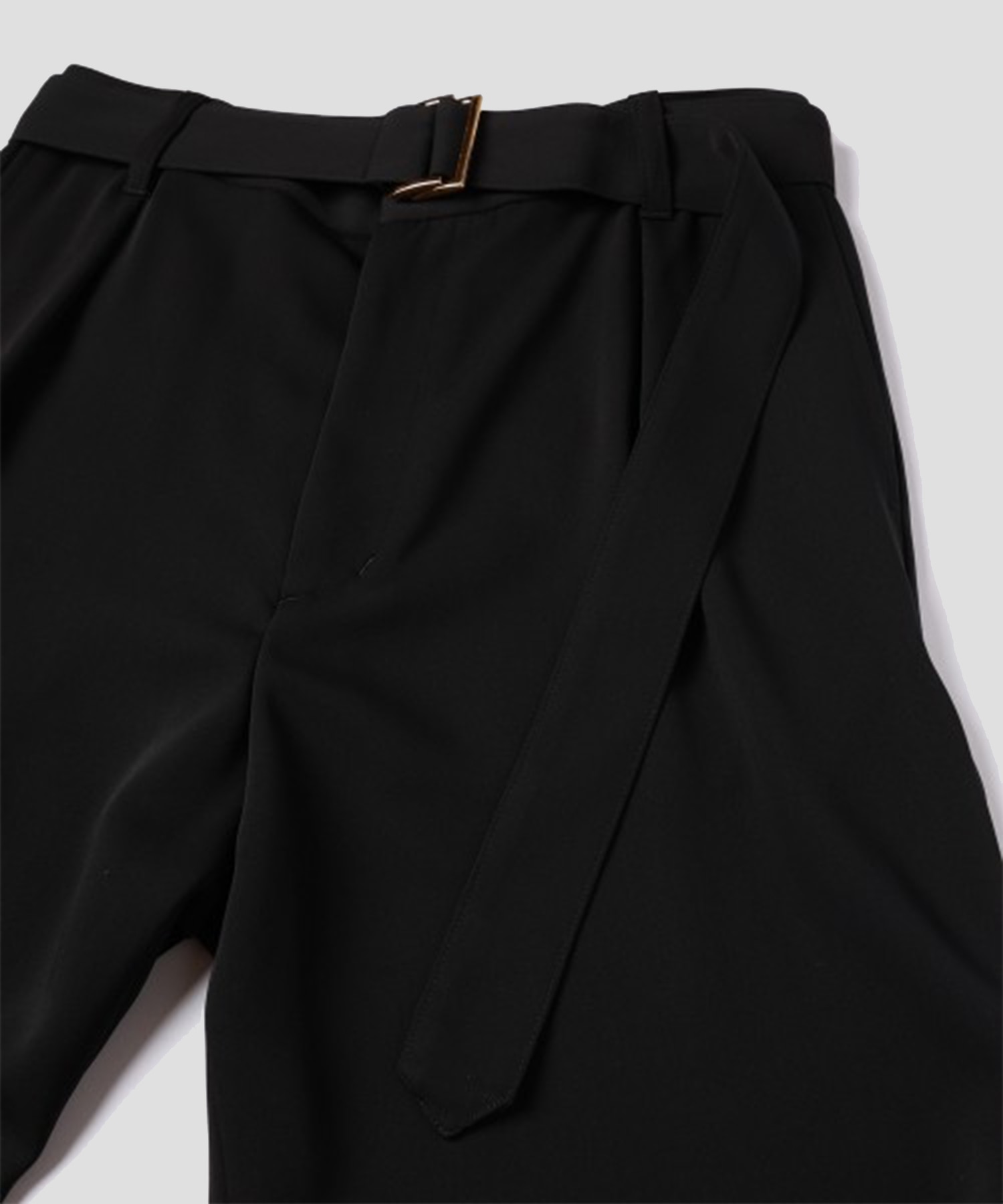 Double Satin 1Tuck Pant with Long Belt CULLNI