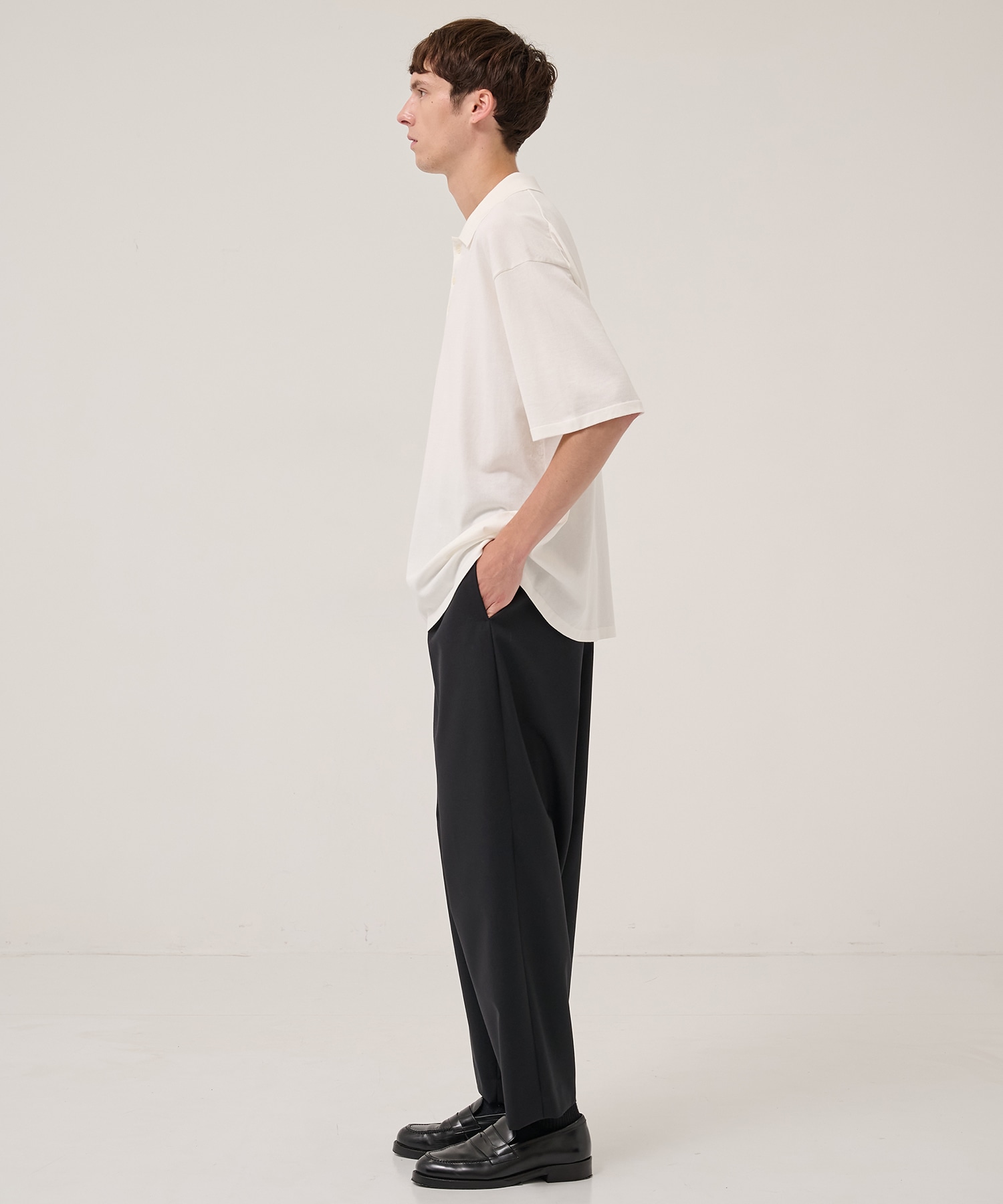 FRESCA KNIT HAIF SLEEVE POLO SWEATER ATON