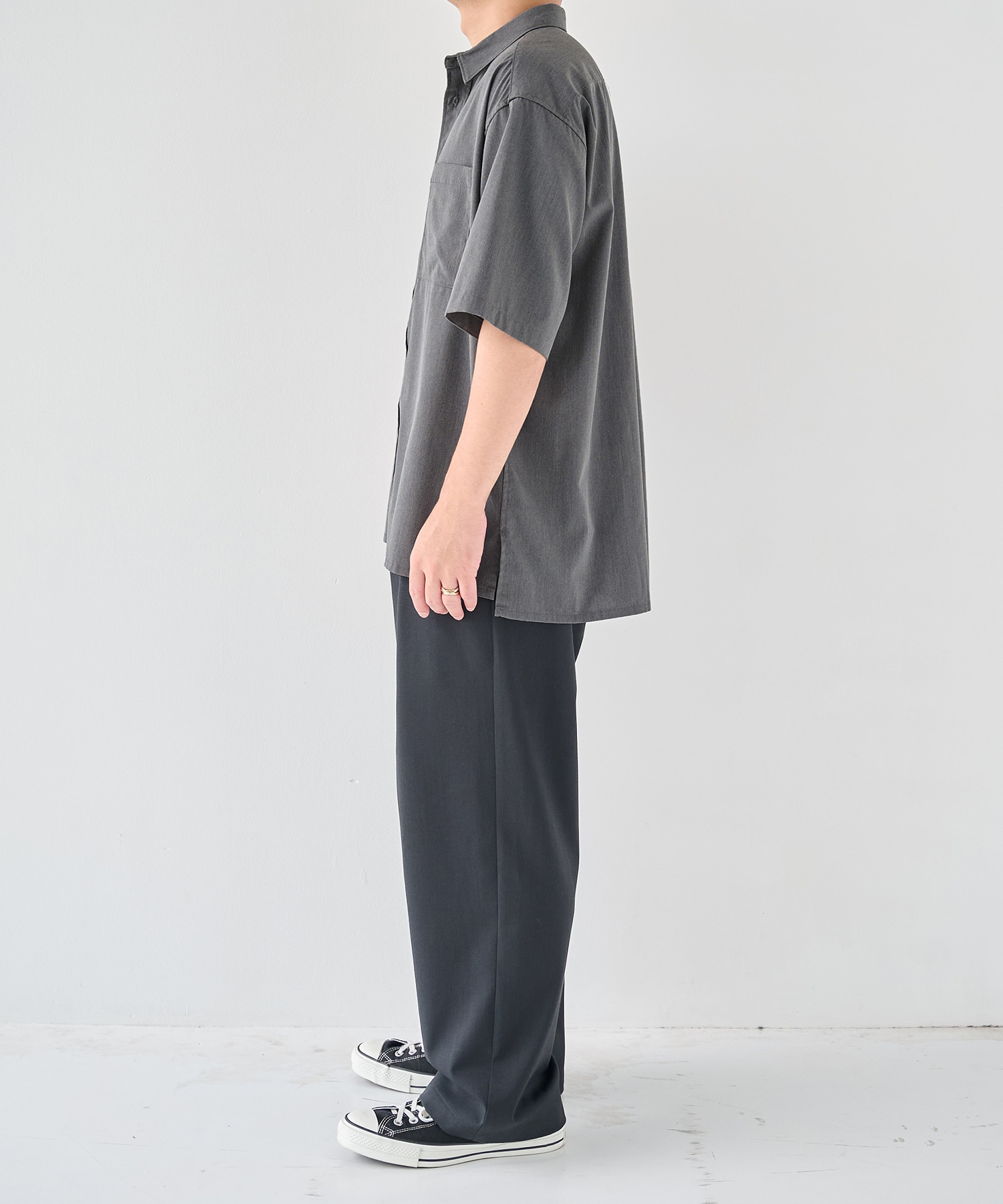 別注 DRAW CORD S/S POCKET SHIRTS White Mountaineering