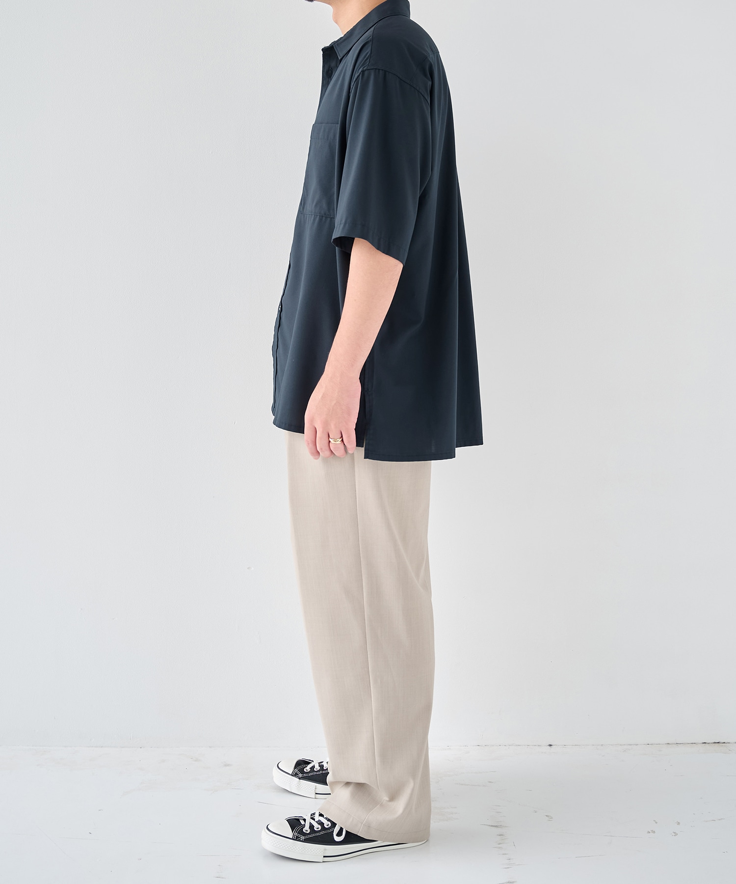 別注 DRAW CORD S/S POCKET SHIRTS White Mountaineering