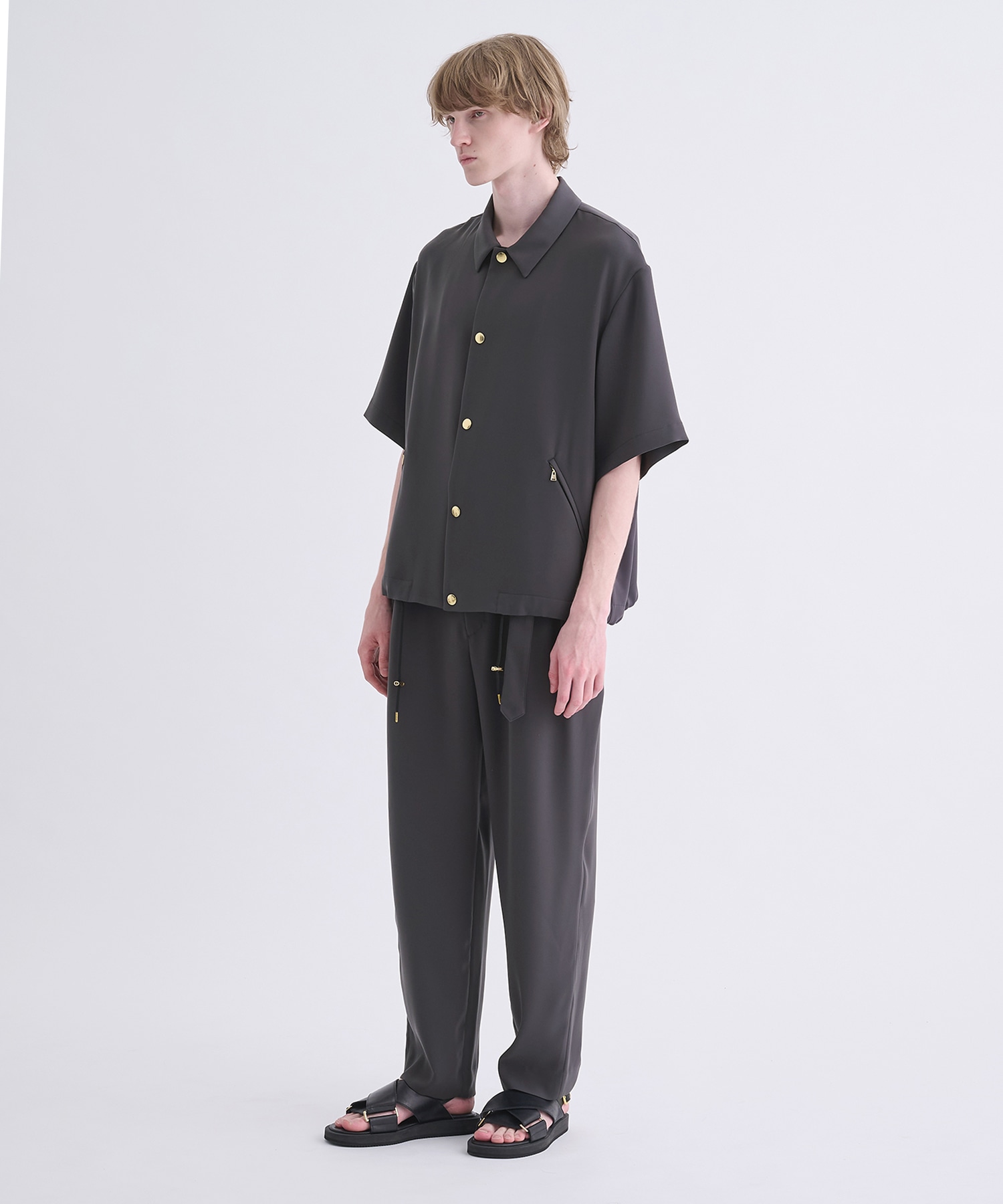 〈別注〉2Tuck Pants with Long Belt for STUDIOUS CULLNI