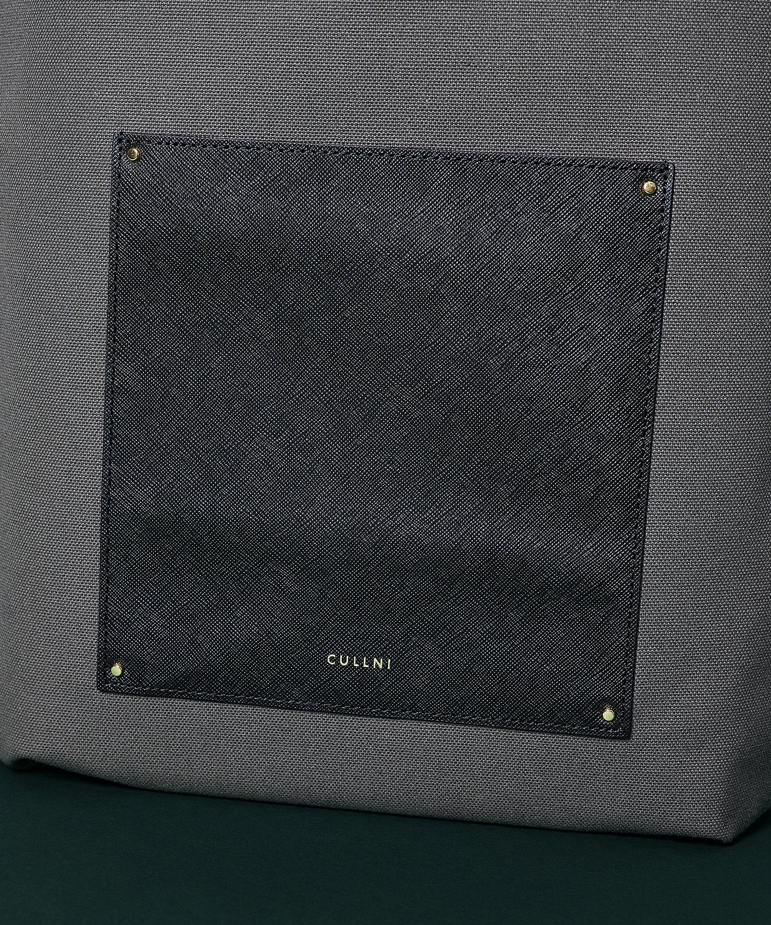 別注Leather Pocket Canvas Eco Tote CULLNI