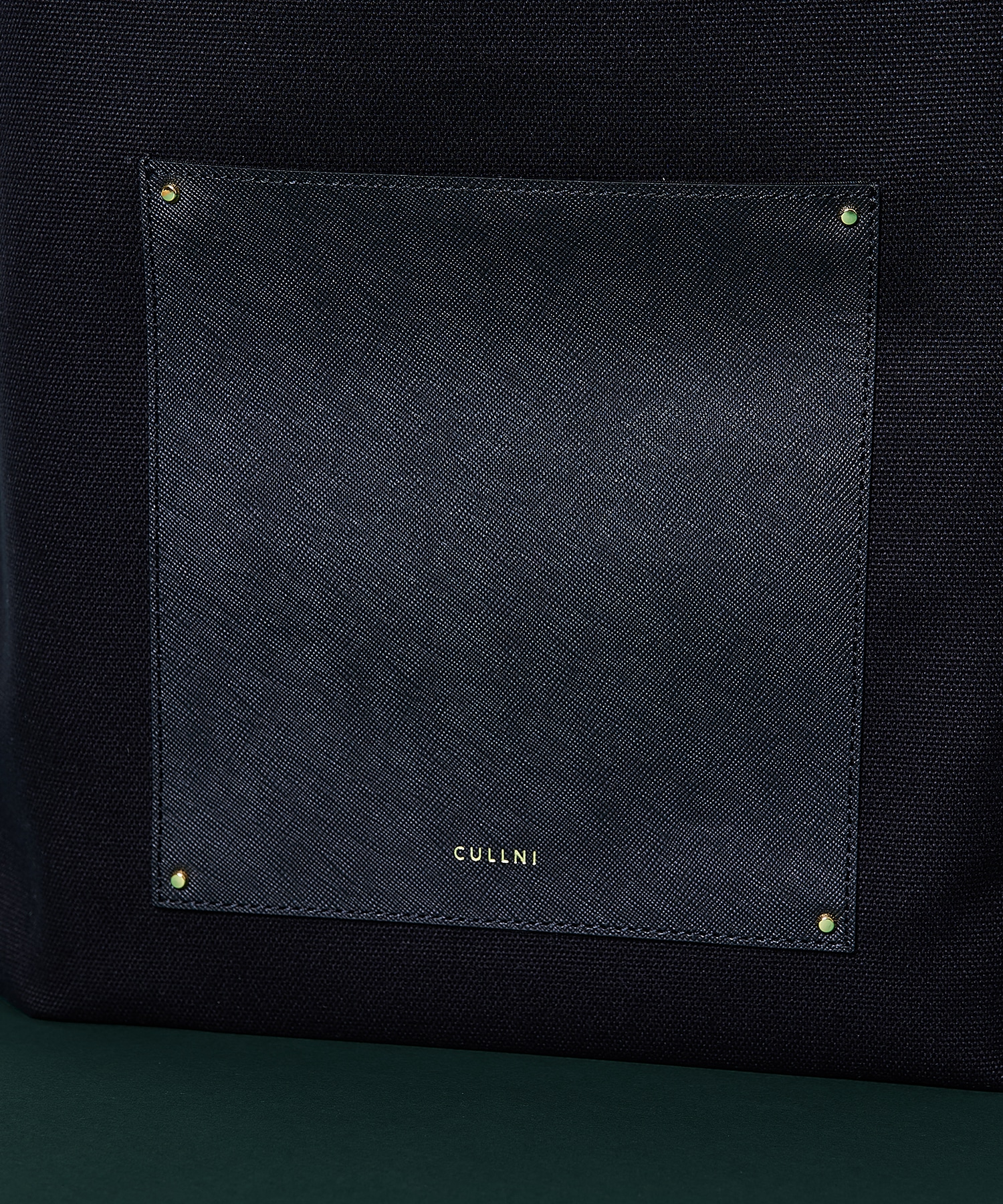 別注Leather Pocket Canvas Eco Tote CULLNI