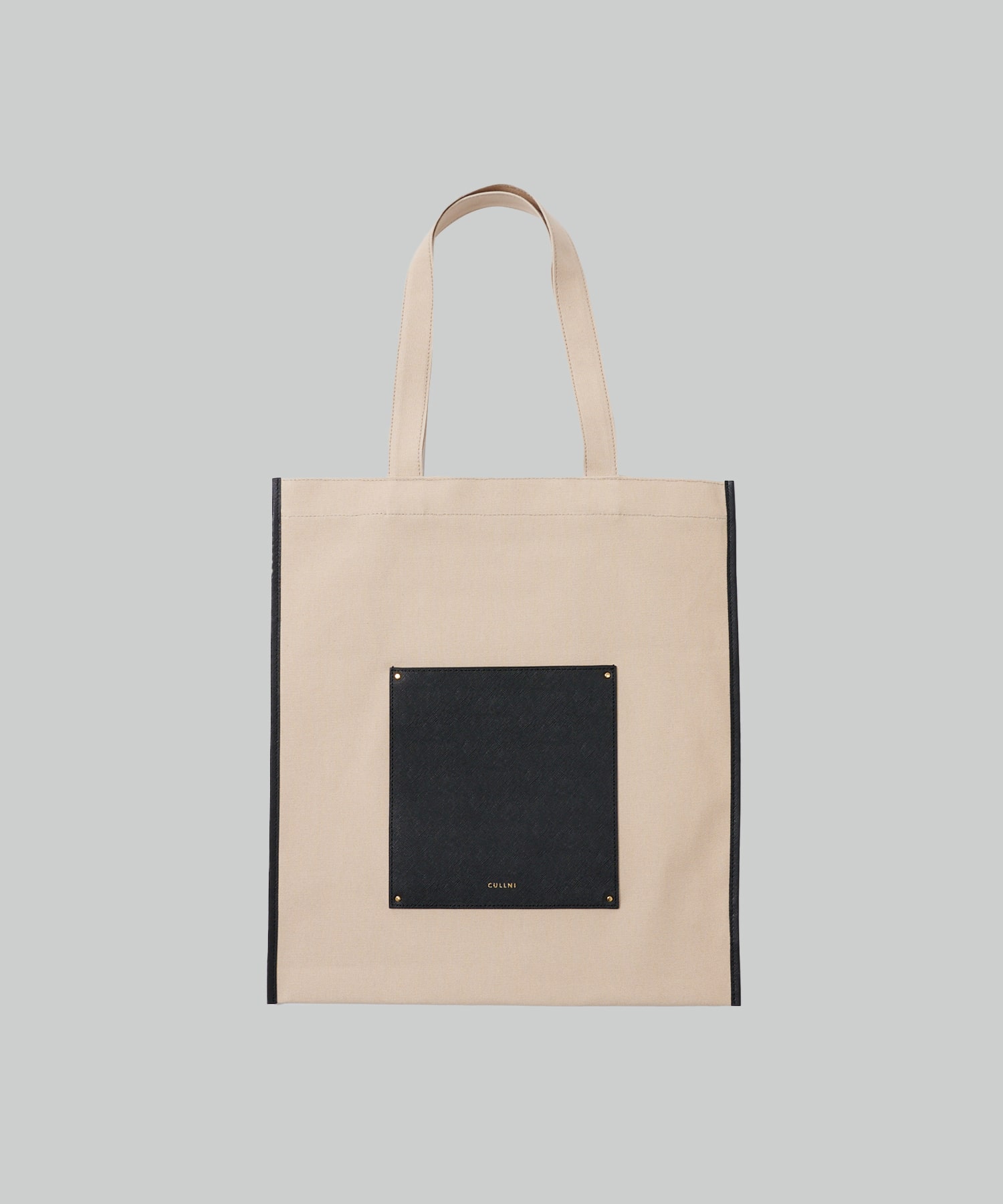 別注Leather Pocket Canvas Eco Tote CULLNI