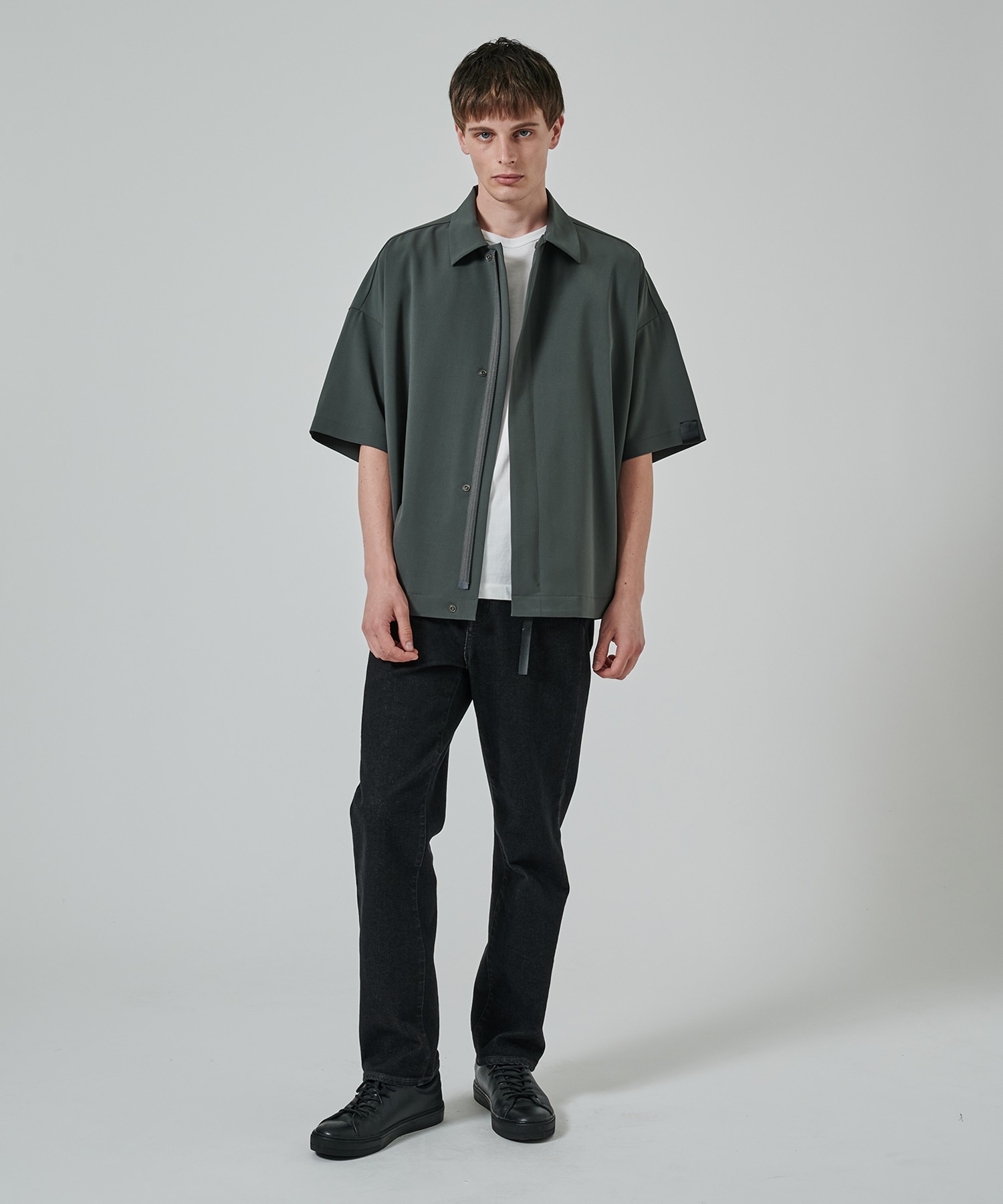 2251-SH58-003 ZIP UP HALF SLEEVE SHIRT N.HOOLYWOOD