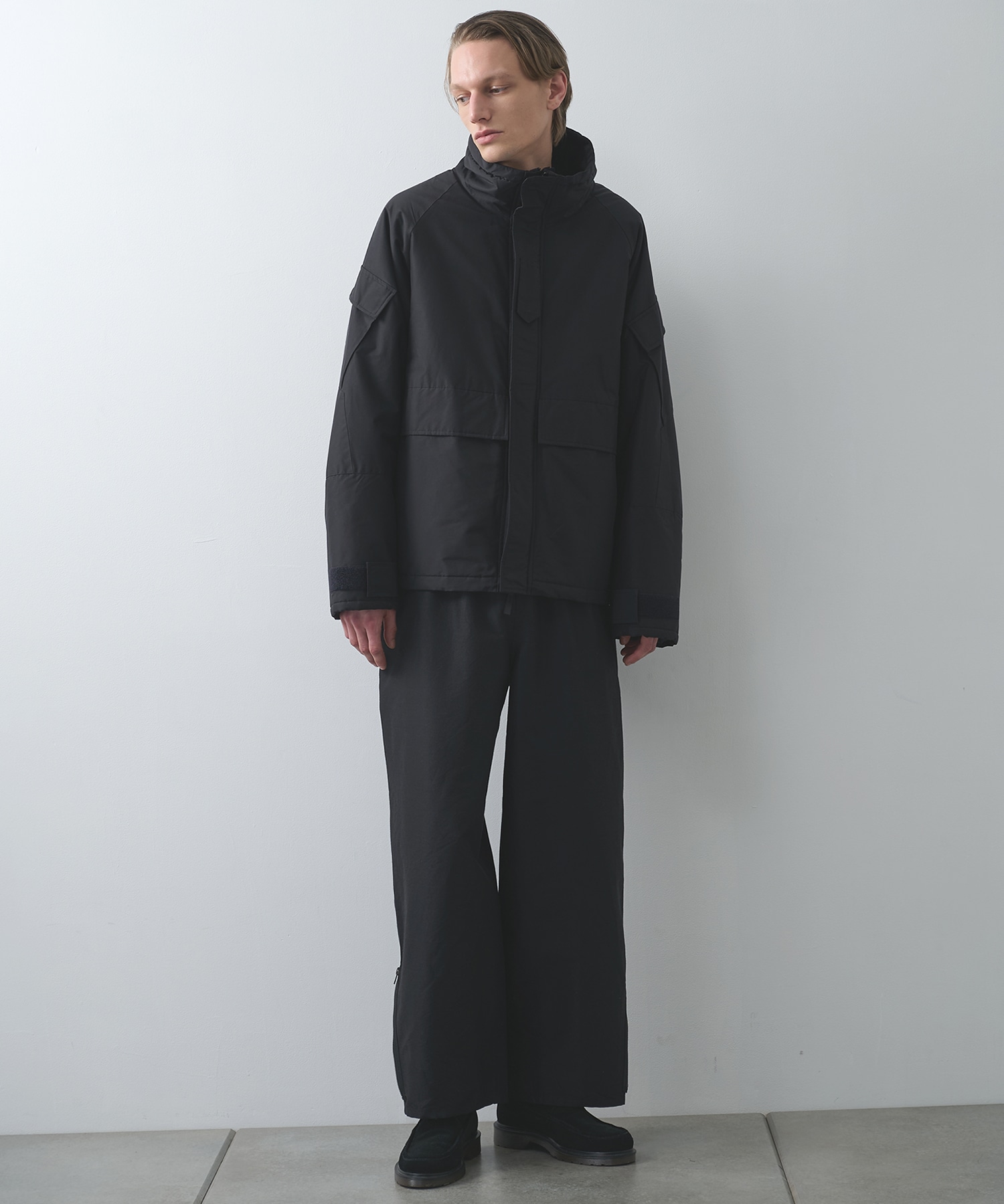 オーガニックコットンブラタクシルク高密度タイプライター / パフドECWCSジャケット MARKAWARE/marka