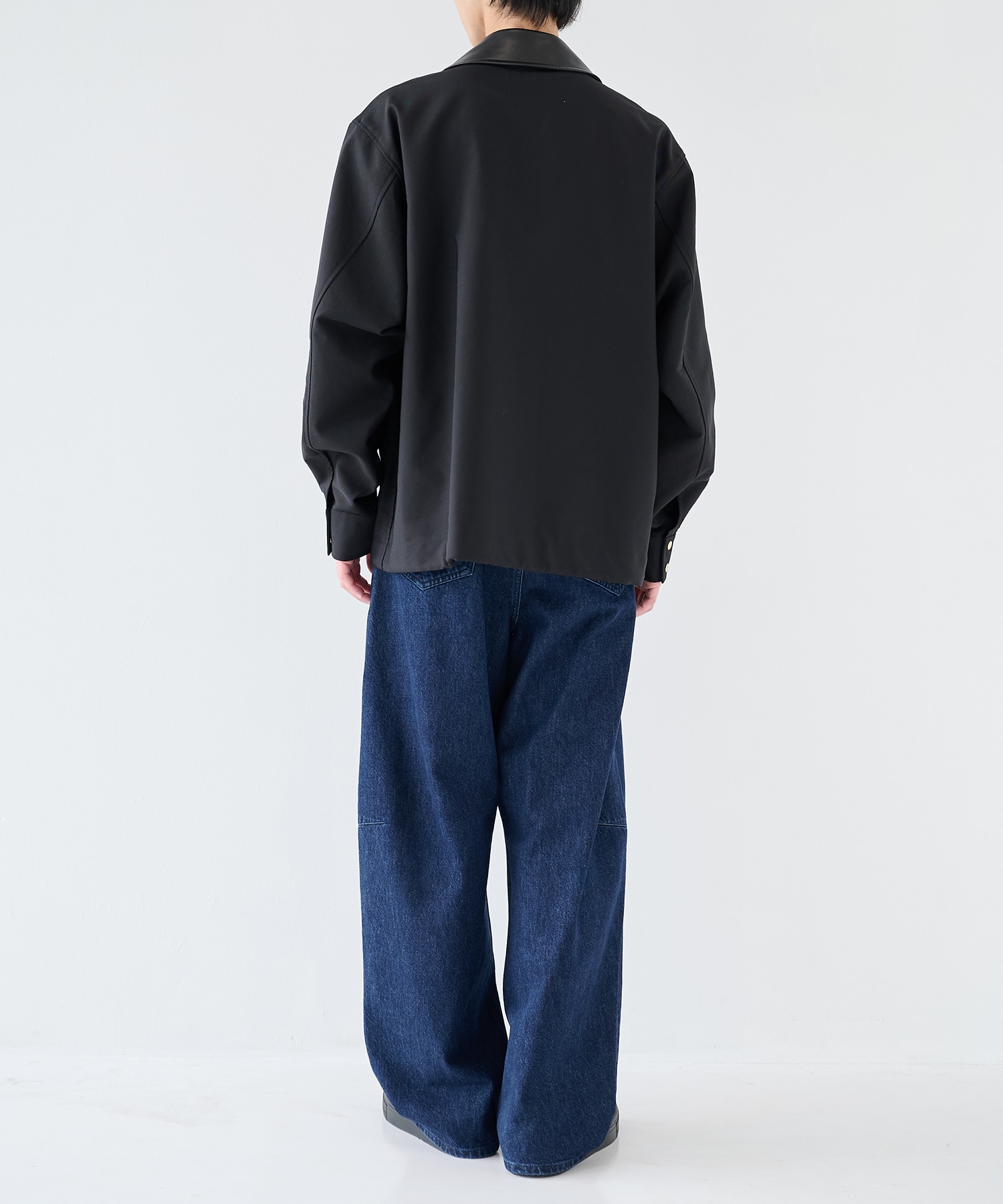 Chambray Gabardine Dot Button Coach Jacket CULLNI