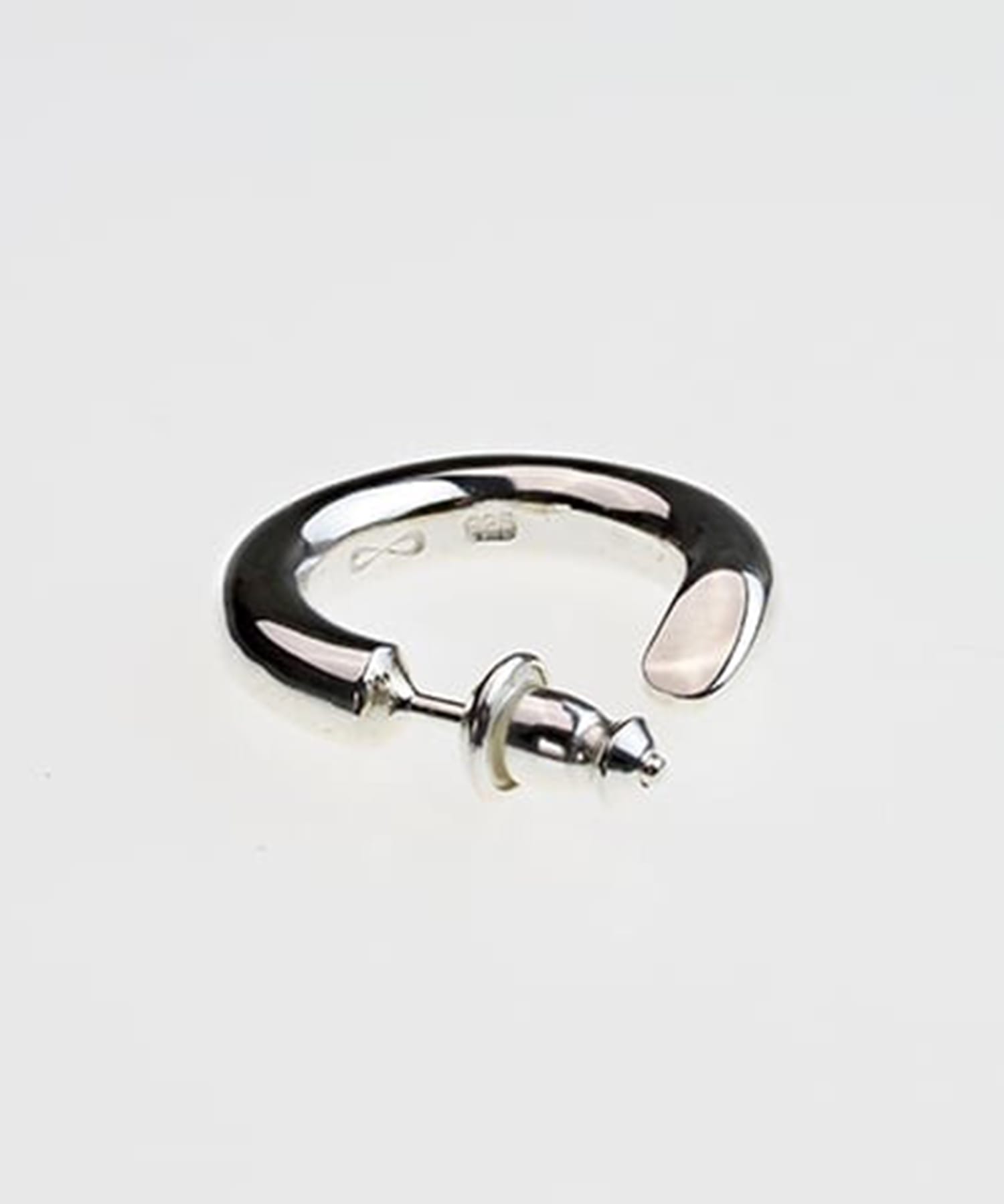 PI-001 Round earring (Small)　線径3.5mm (右耳用) WAKAN SILVER SMITH