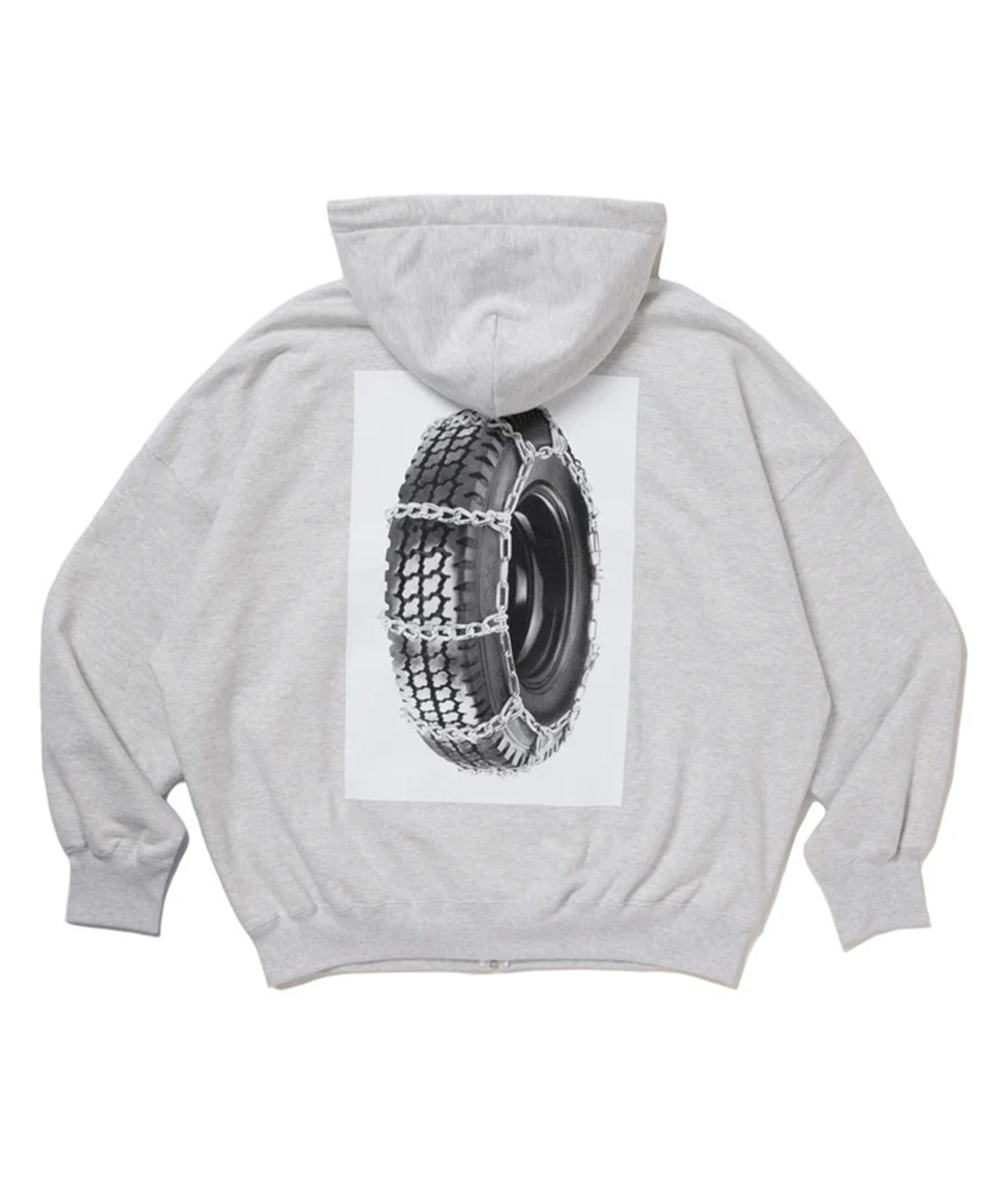Print Sweat Zip Hoodie Tire with Chains COOTIE PRODUCTIONS