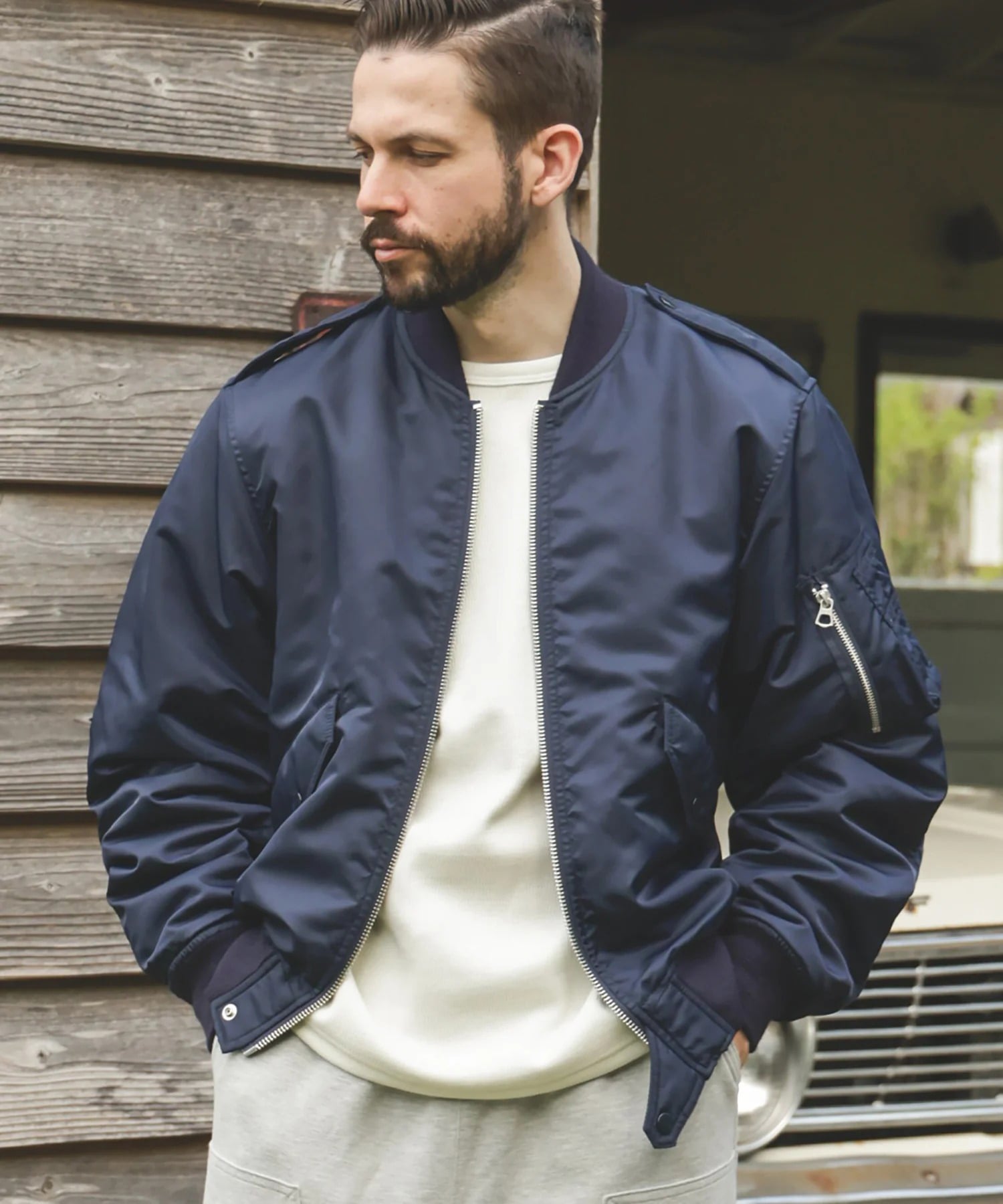 MILITARY NYLON /L-2 FLIGHT JACKET MR.OLIVE