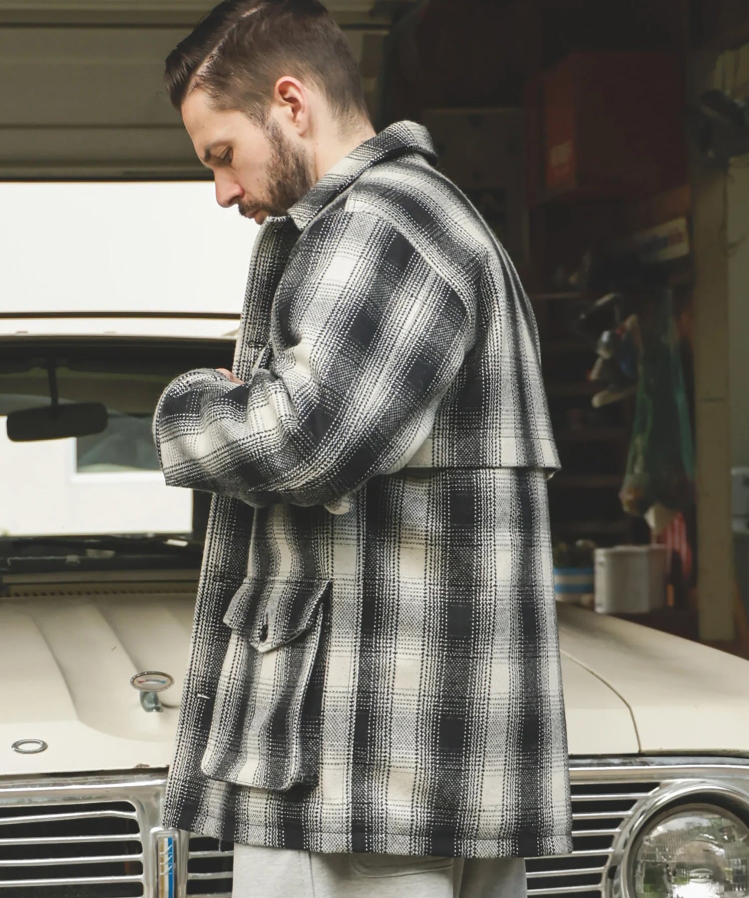 SKOOKUM COLLABORATION /MACKINAW JACKET MR.OLIVE