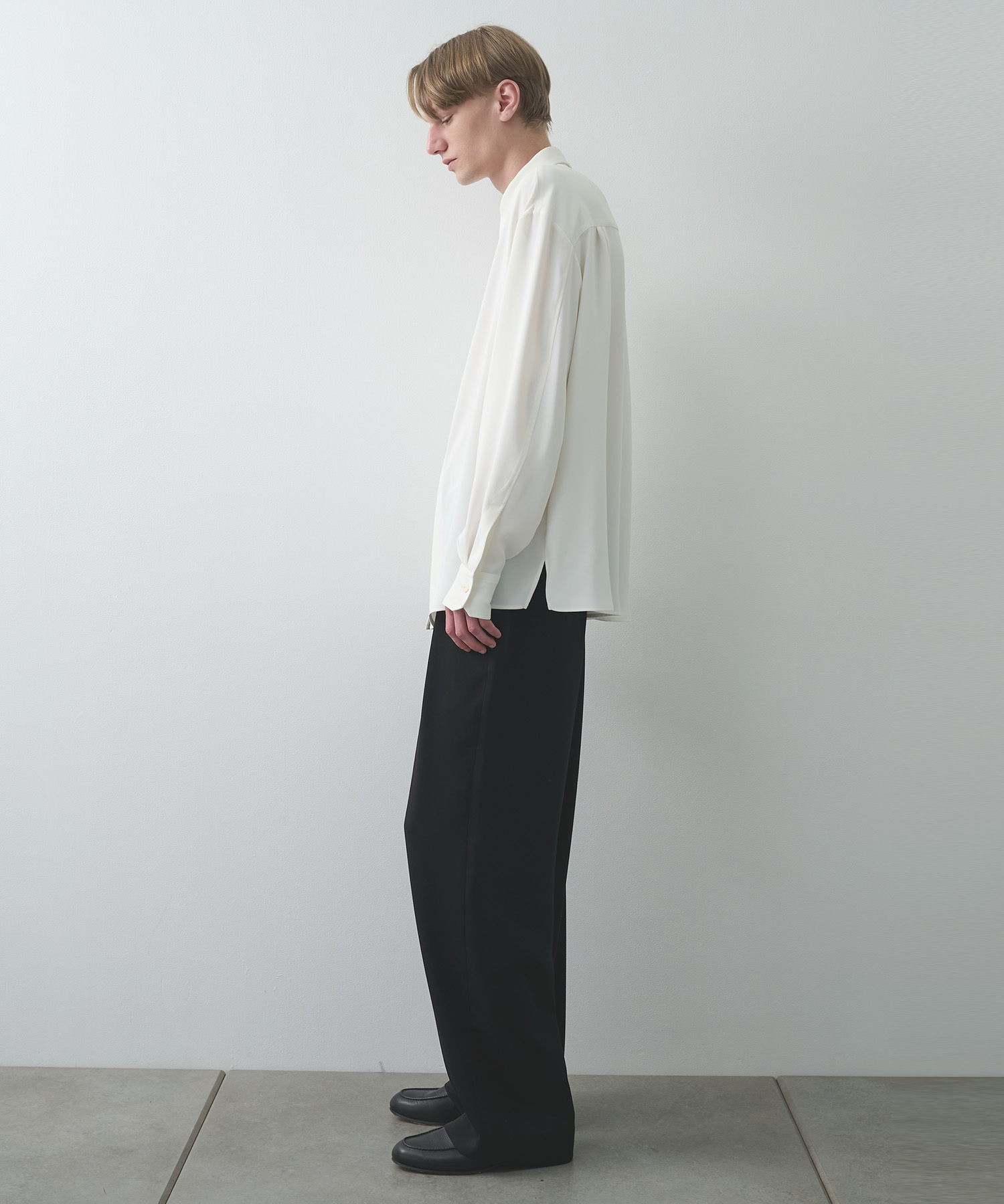 Double Cloth Chin Tab Long Sleeve Shirt CULLNI