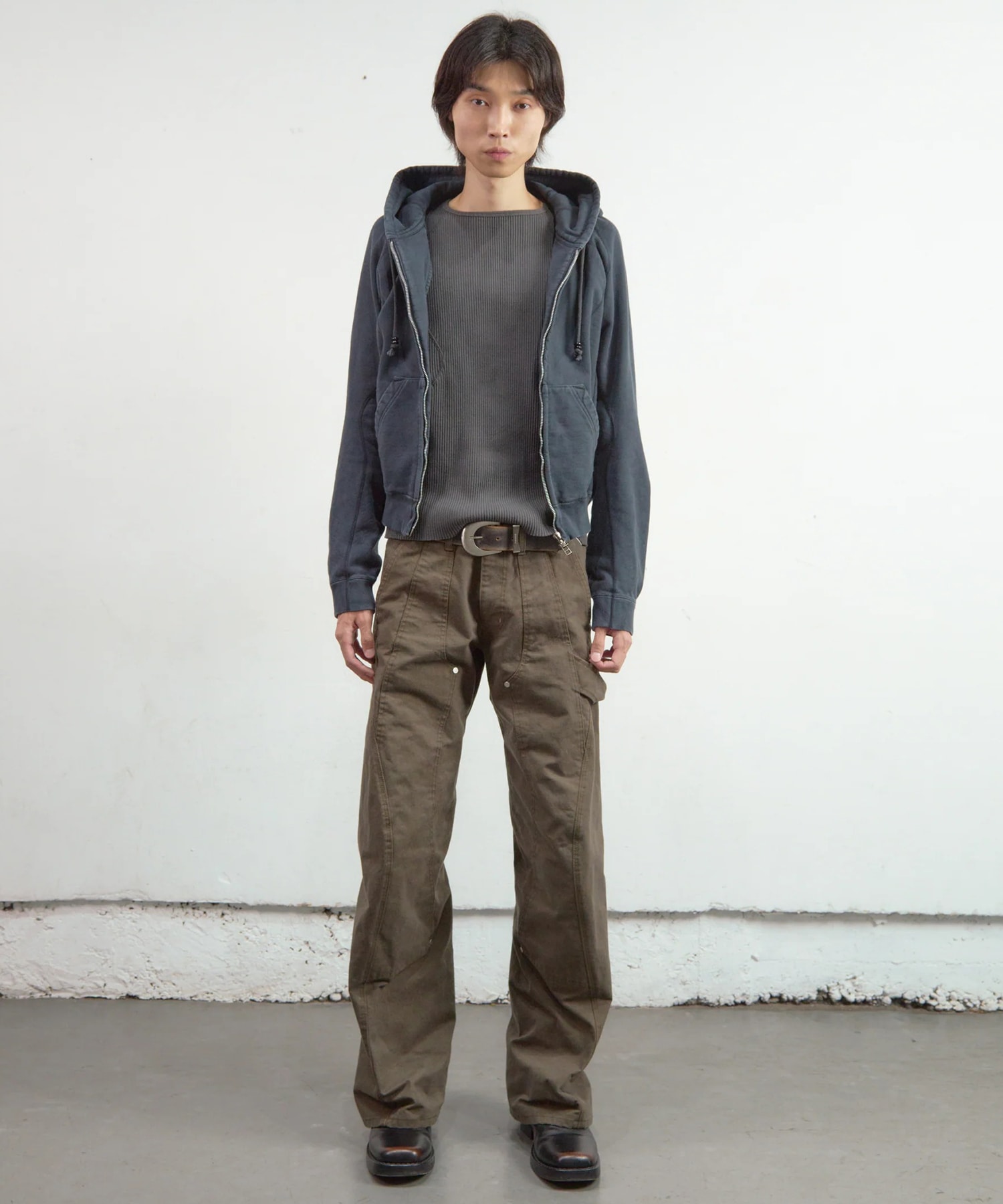 PANELED ZIP UP HOODIE NVRFRGT