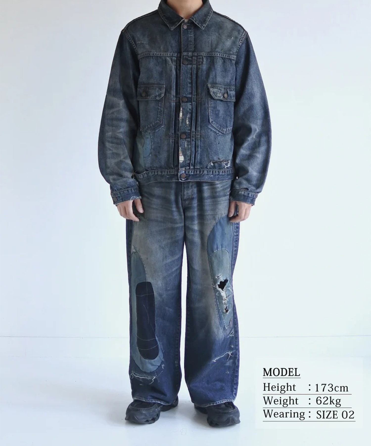 REMAKED DOUBLE POCKET DENIM JACKET ANACHRONORM